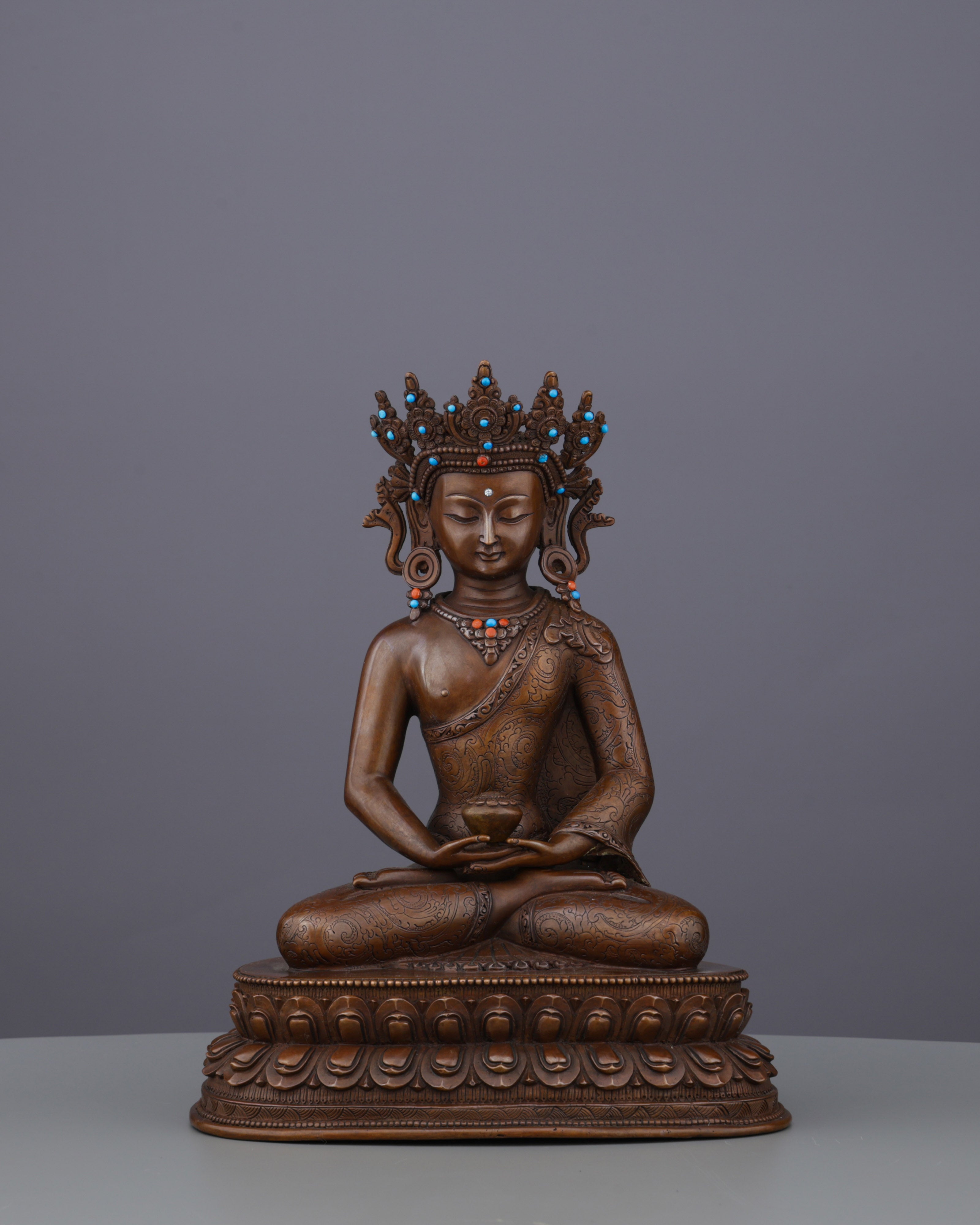 The Buddha of Infinite Light | Handcrafted Oxidized Amitabha from Nepal's Sacred Valleys