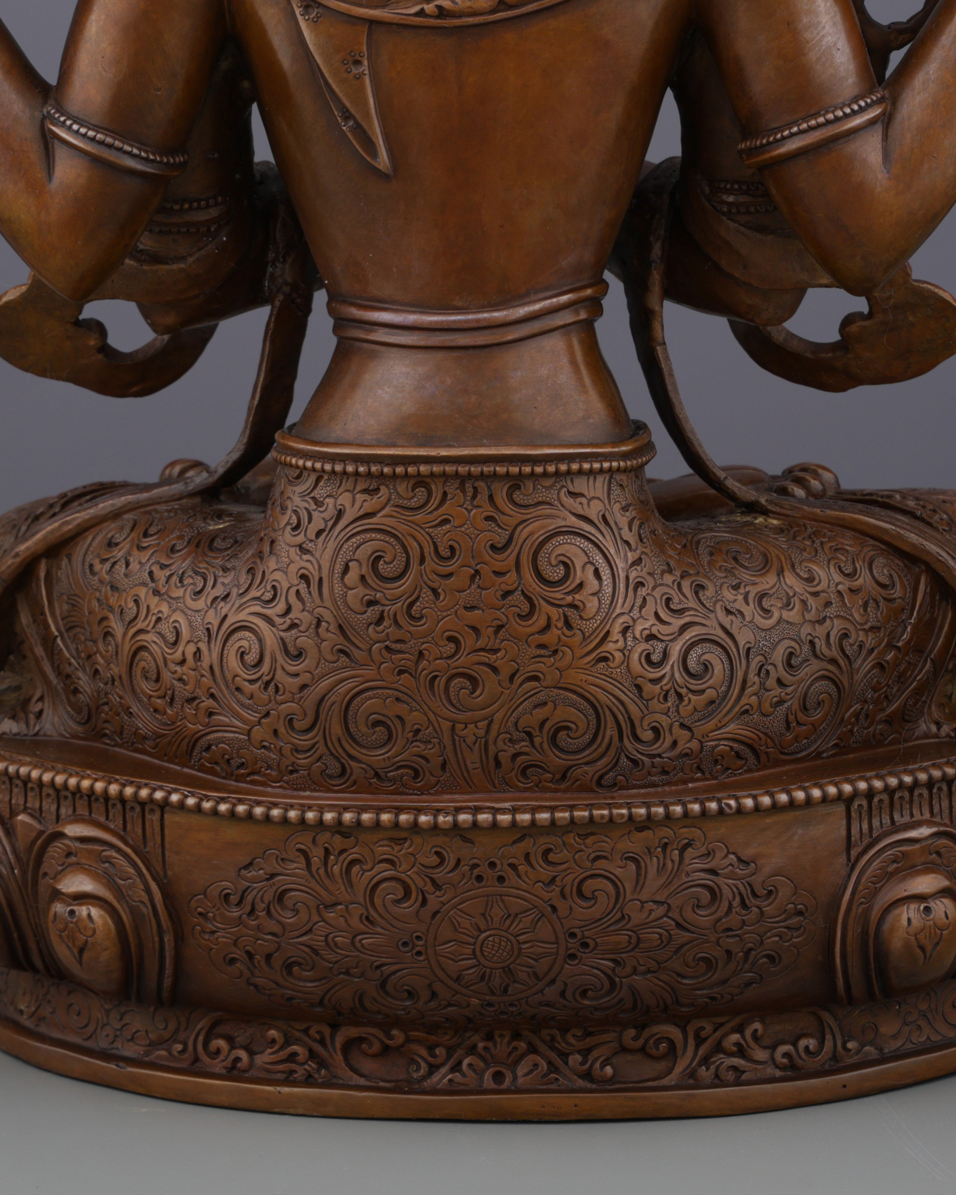 Embrace Divine Compassion | Handcrafted Four-Armed Chengresi Statue