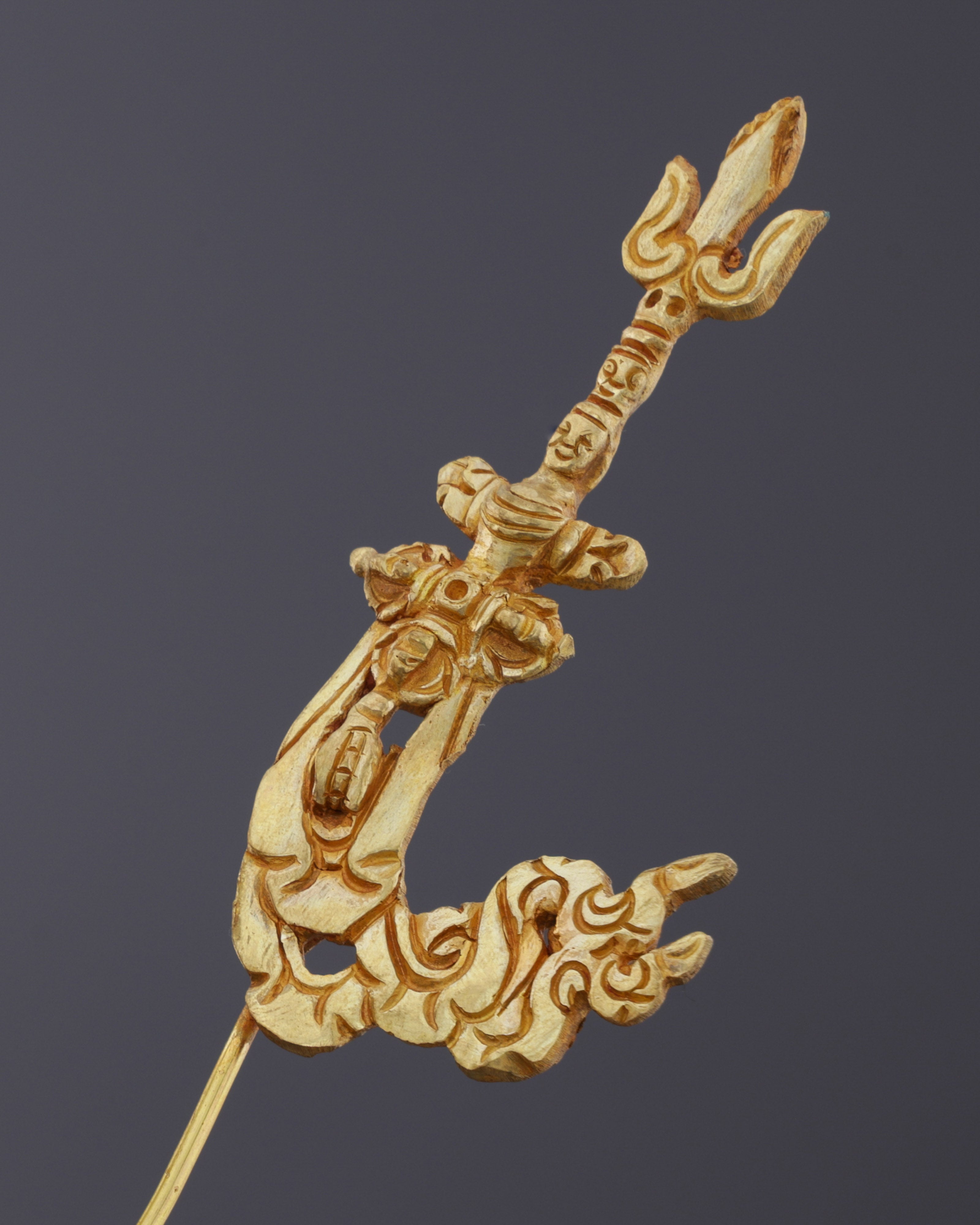 Exquisite 24K Gold Gilded Guru Rinpoche Statue | A Masterpiece of Nepalese Sacred Art