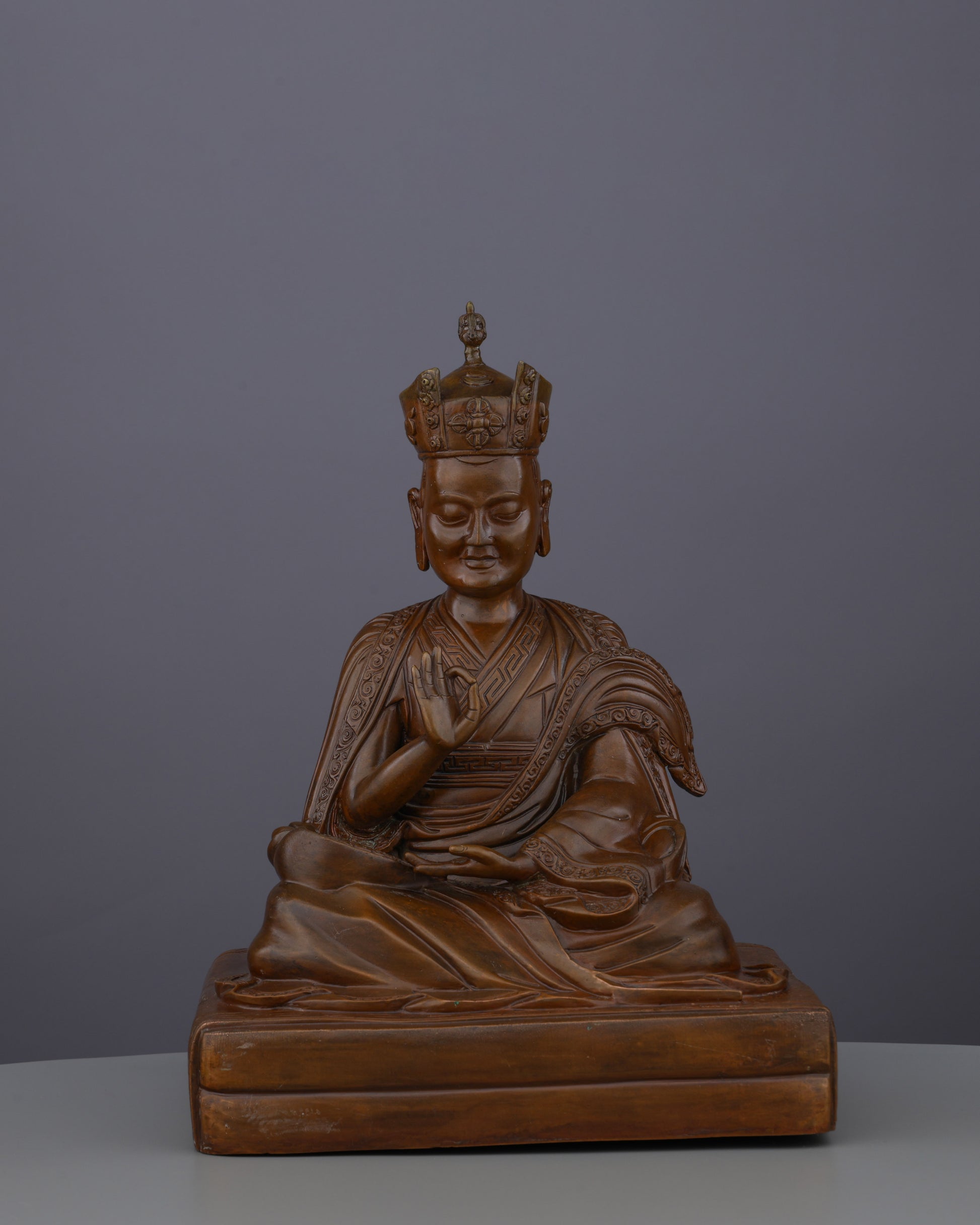 Timeless Oxidized 16th Karmapa Statue | A Living Legacy of Tibetan Buddhism's Great Master - Authentic Handcrafted Statue