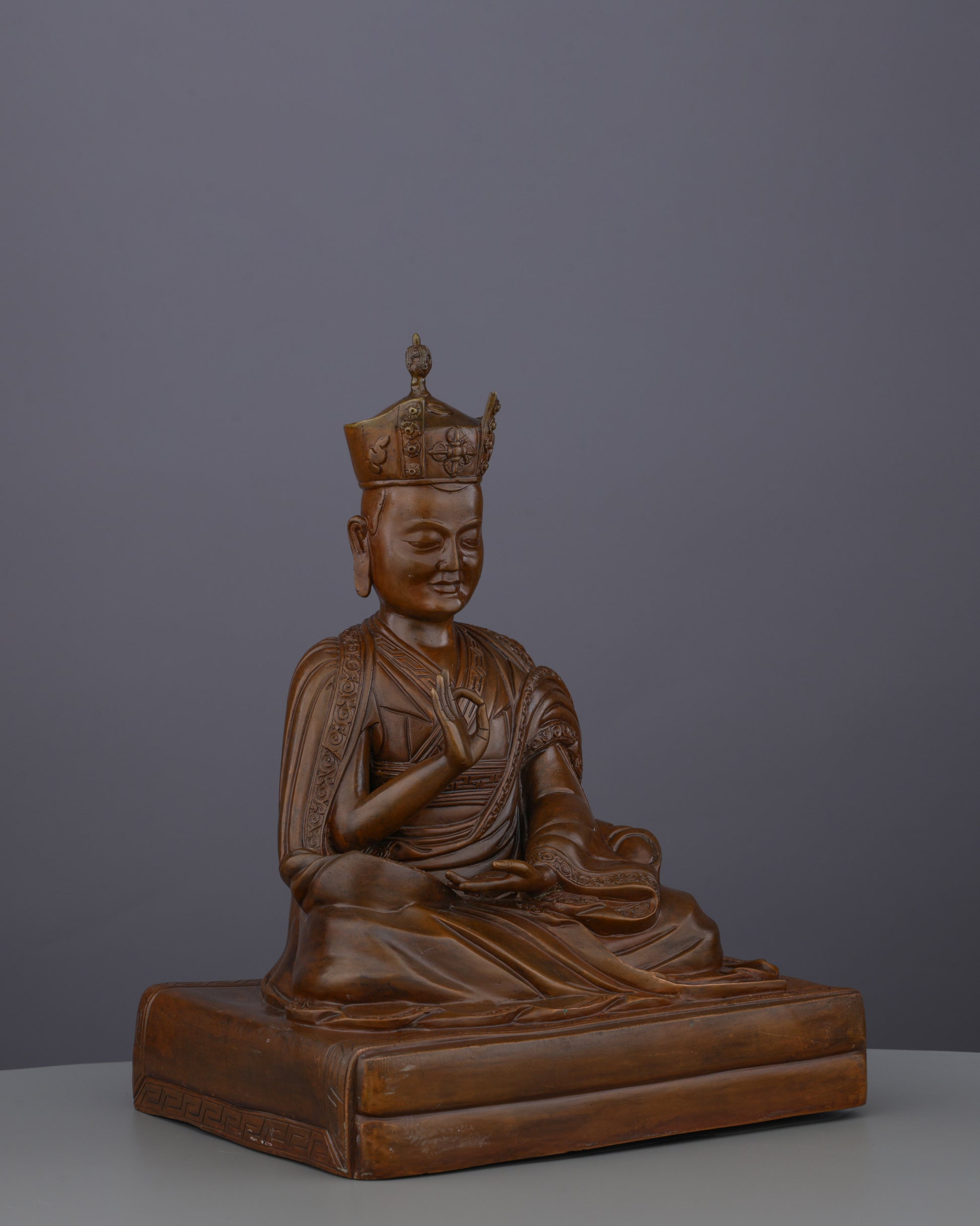Timeless Oxidized 16th Karmapa Statue | A Living Legacy of Tibetan Buddhism's Great Master - Authentic Handcrafted Statue