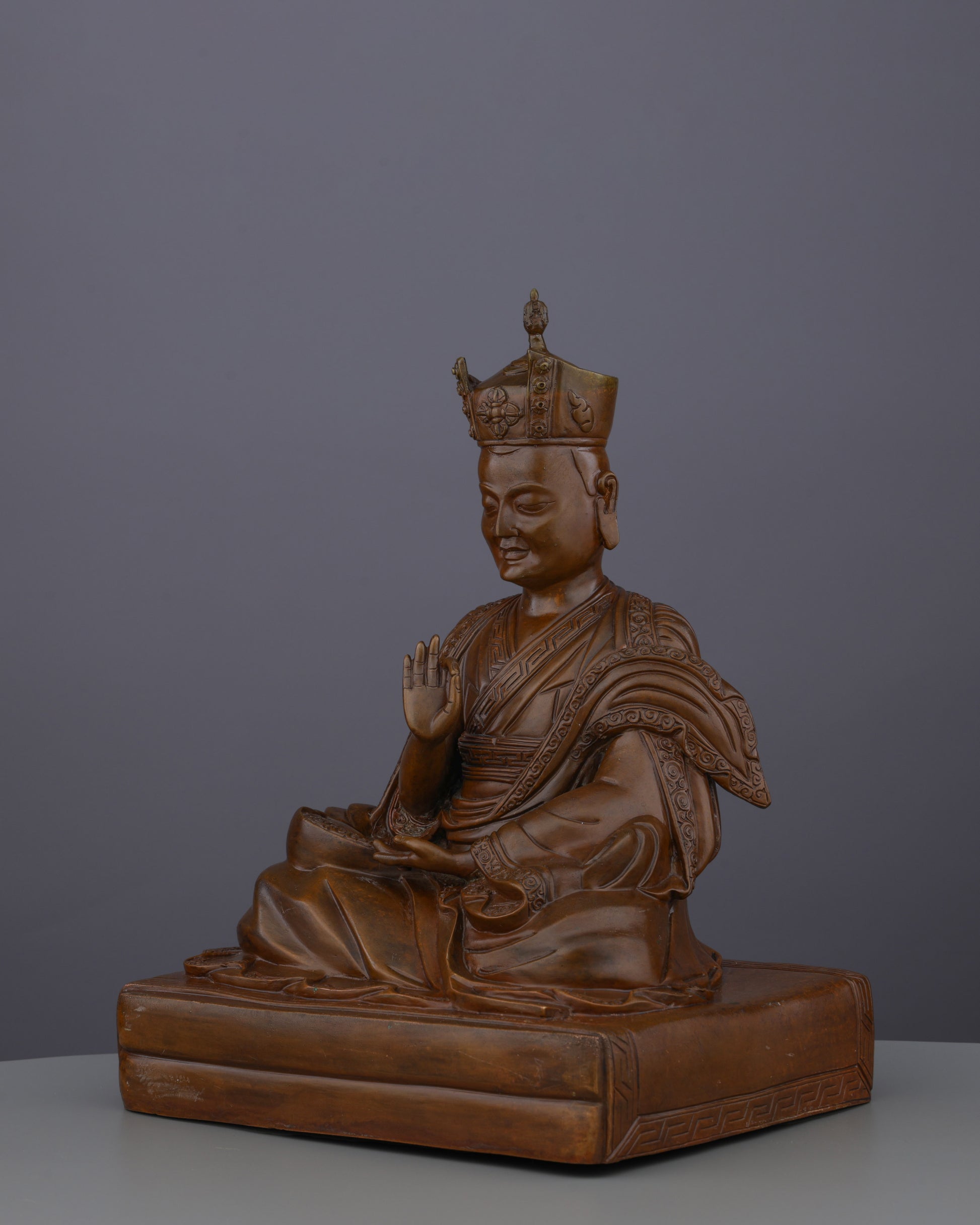 Timeless Oxidized 16th Karmapa Statue | A Living Legacy of Tibetan Buddhism's Great Master - Authentic Handcrafted Statue