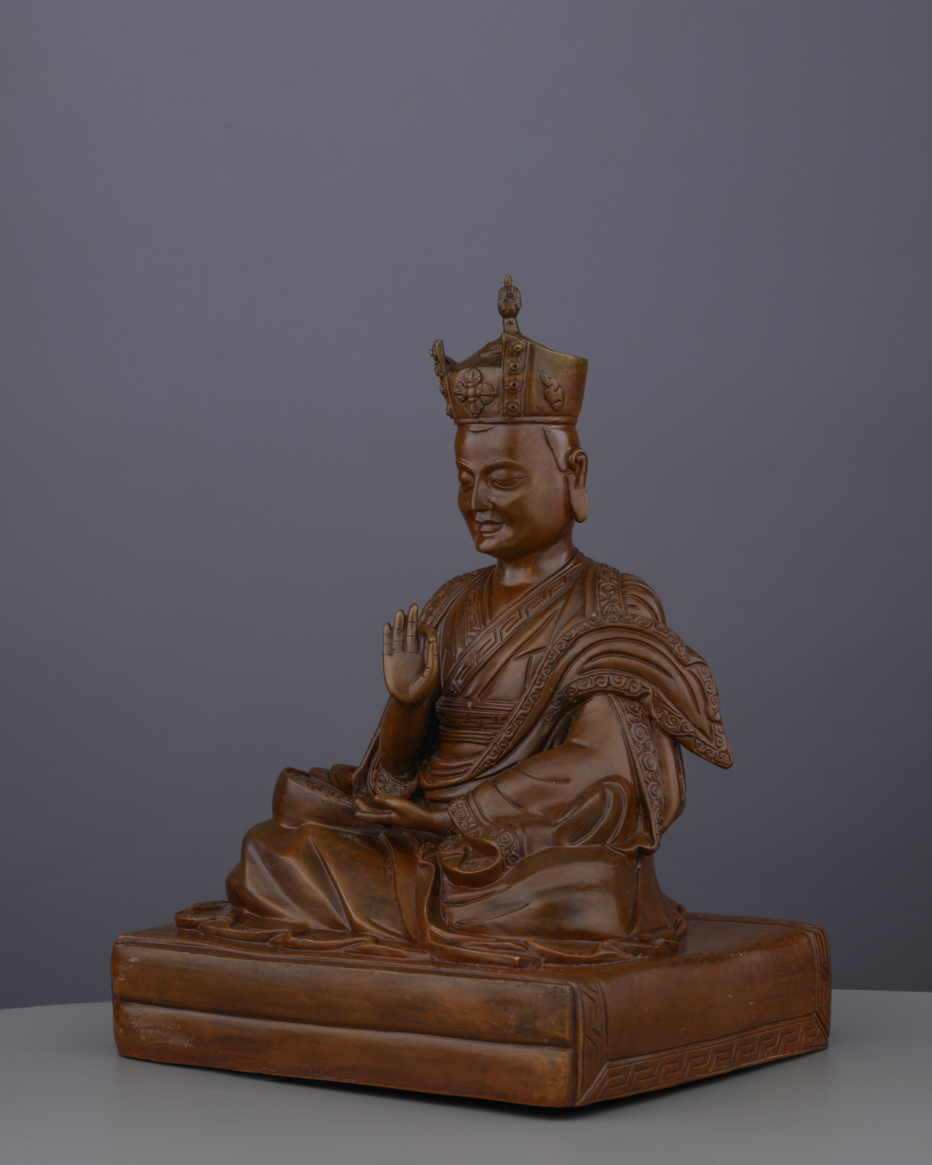Timeless Oxidized 16th Karmapa Statue | A Living Legacy of Tibetan Buddhism's Great Master