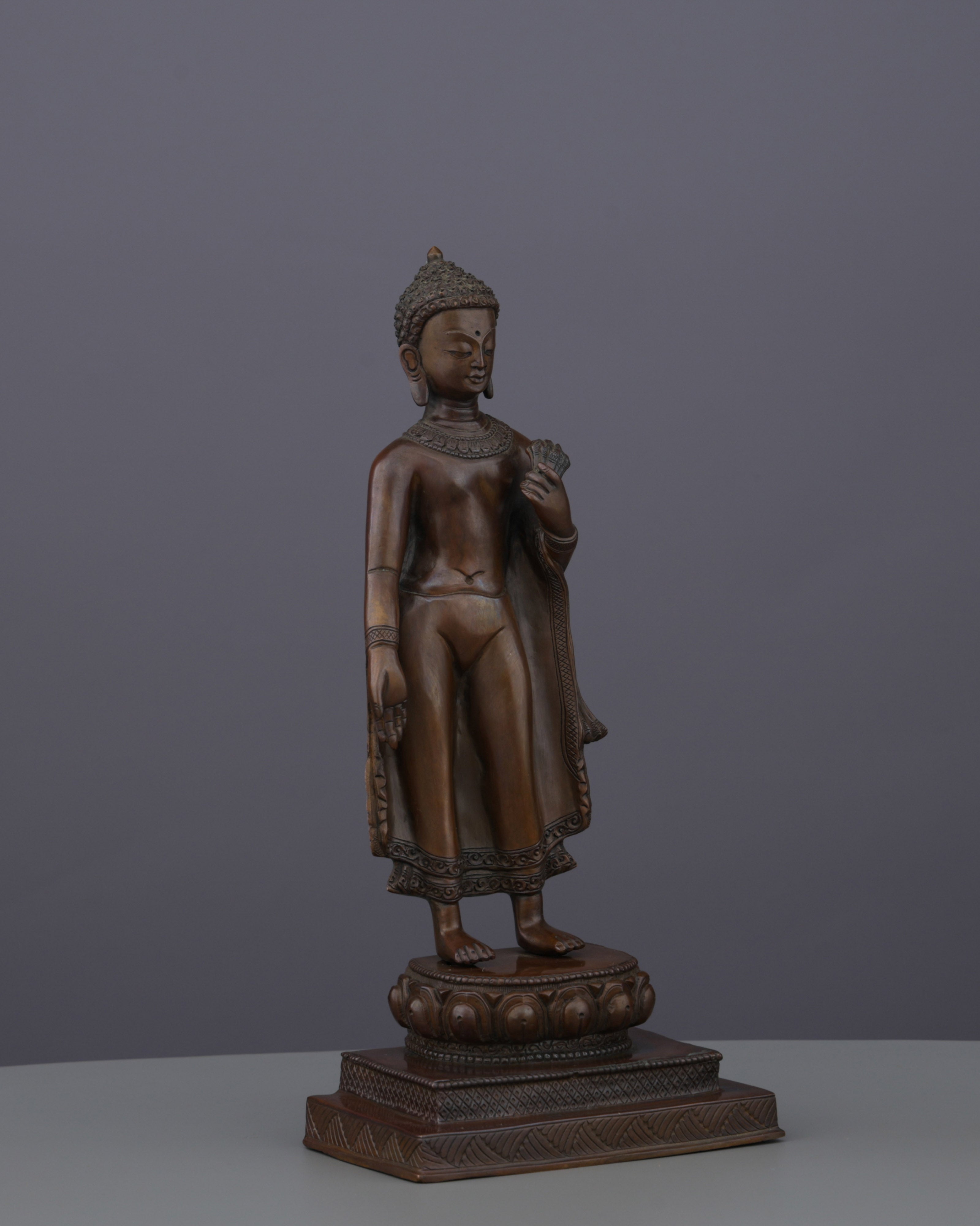 Elegant Oxidized Standing Tara Statue | Nepal's Divine Protectress in Graceful Form