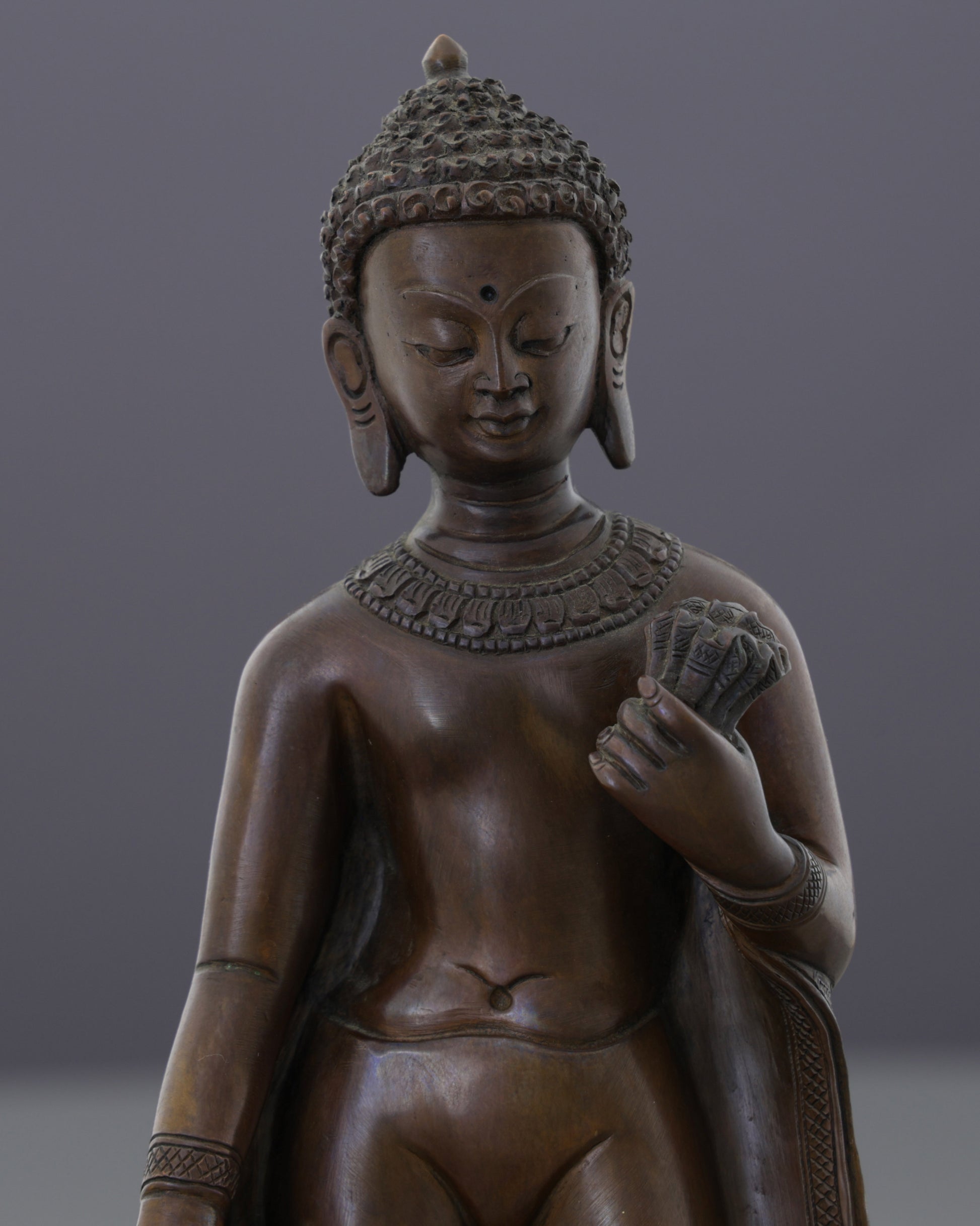 Elegant Oxidized Standing Tara Statue | Nepal's Divine Protectress in Graceful Form - Authentic Handcrafted Statue