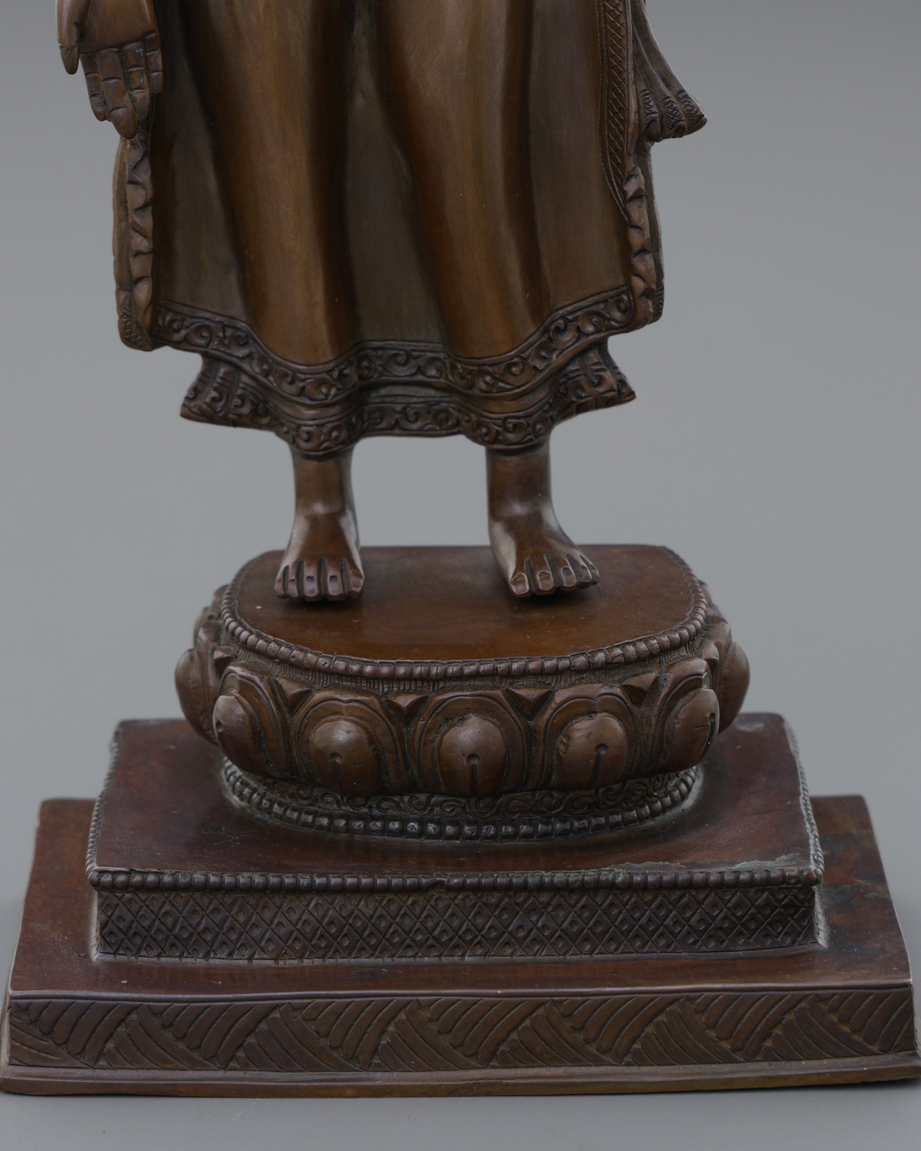 Elegant Oxidized Standing Tara Statue | Nepal's Divine Protectress in Graceful Form