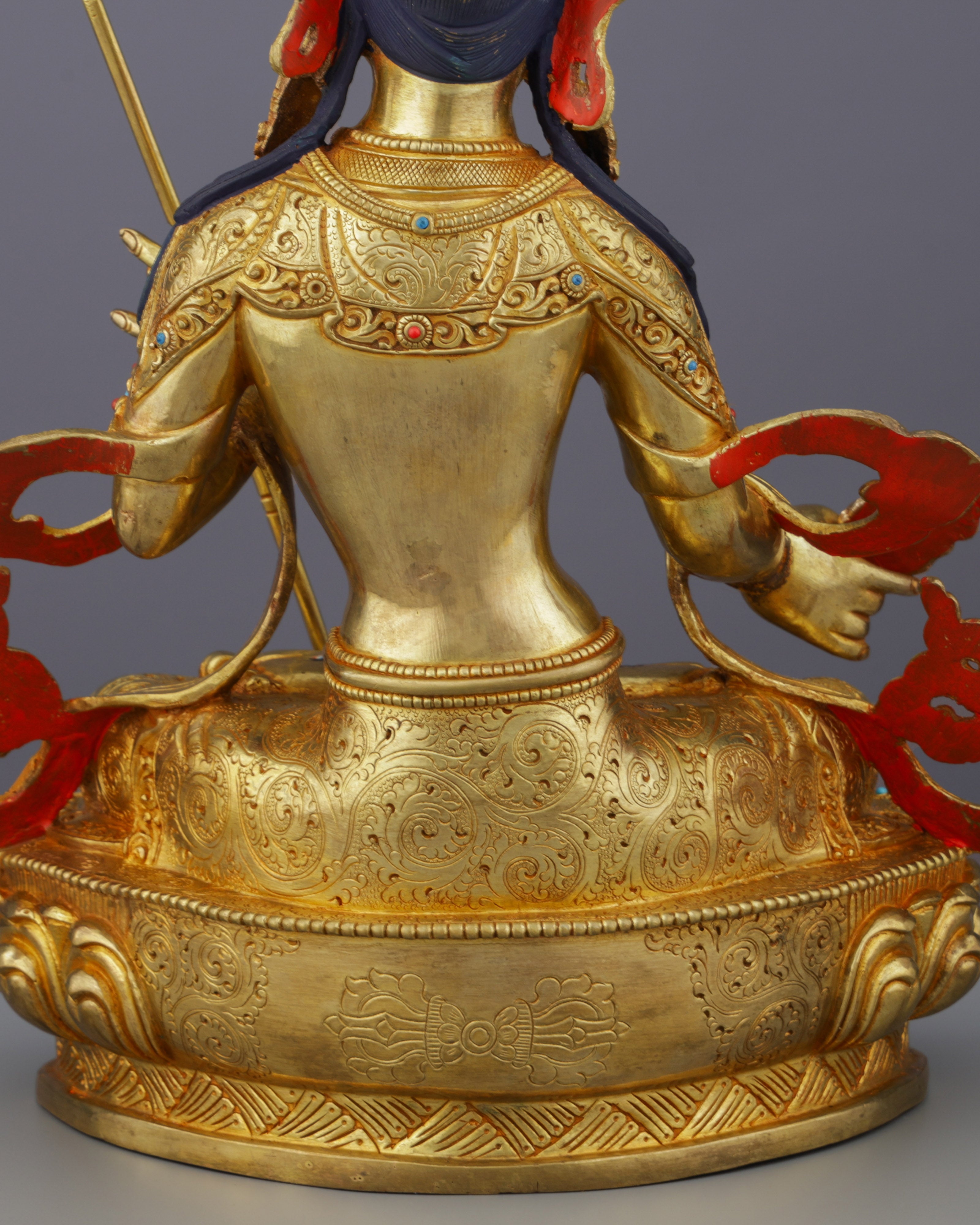 Magnificent 24K Gold Gilded Chatra Tara Statue | Nepal's Divine Protectress with the Sacred Parasol