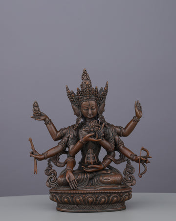 Powerful Oxidized Namgyal Statue | Victorious Deity of Ultimate Triumph