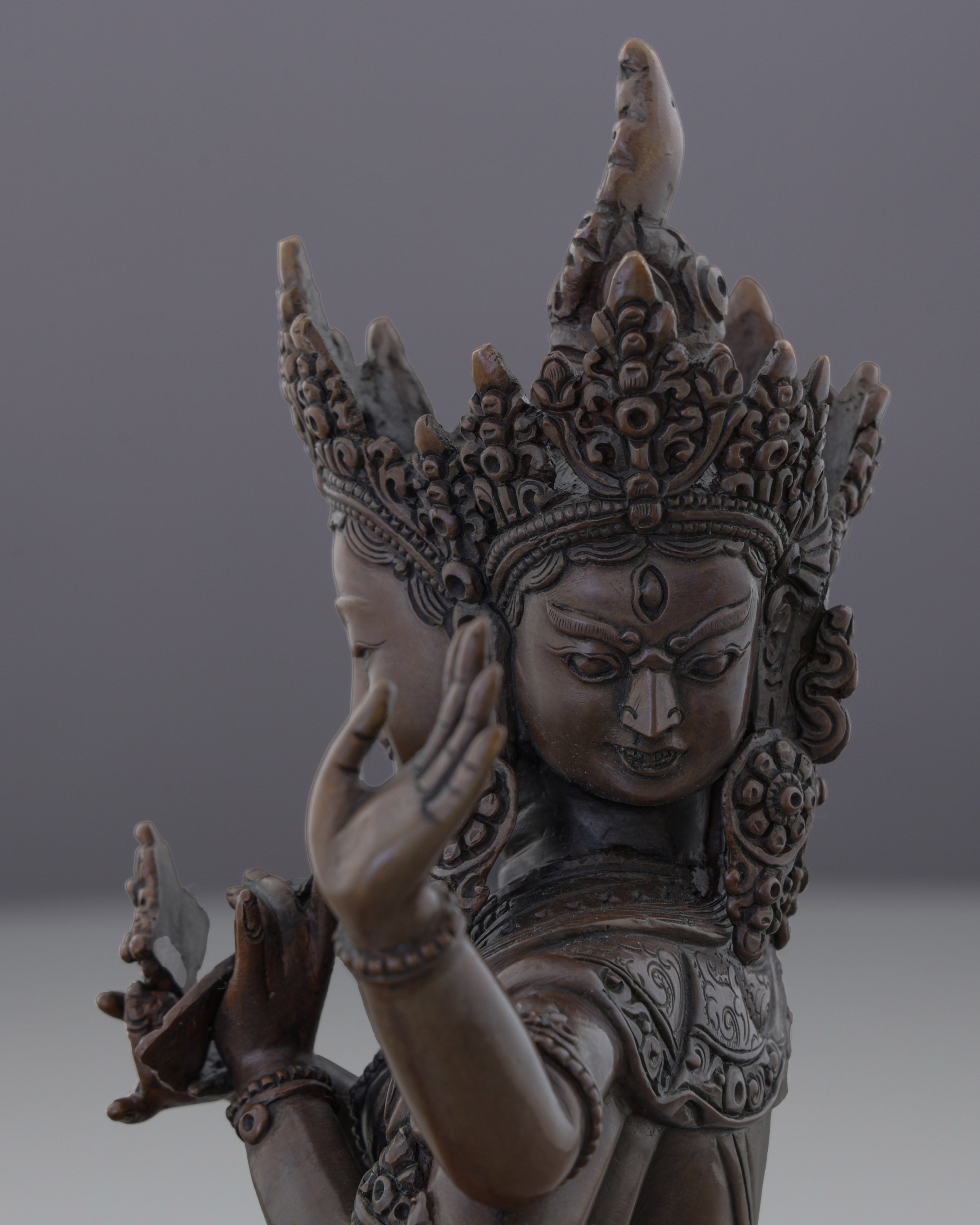 Powerful Oxidized Namgyal Statue | Victorious Deity of Ultimate Triumph
