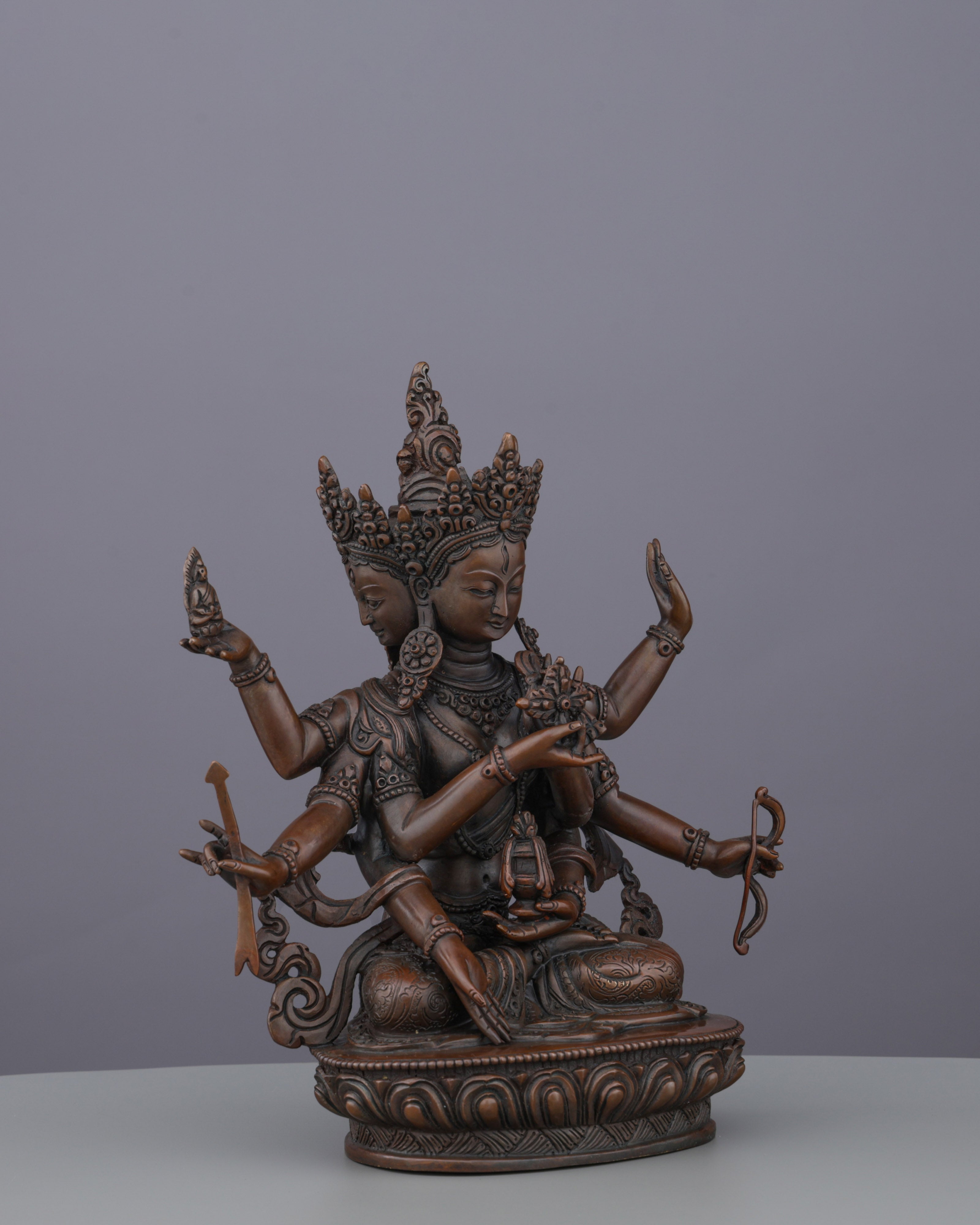 Powerful Oxidized Namgyal Statue | Victorious Deity of Ultimate Triumph