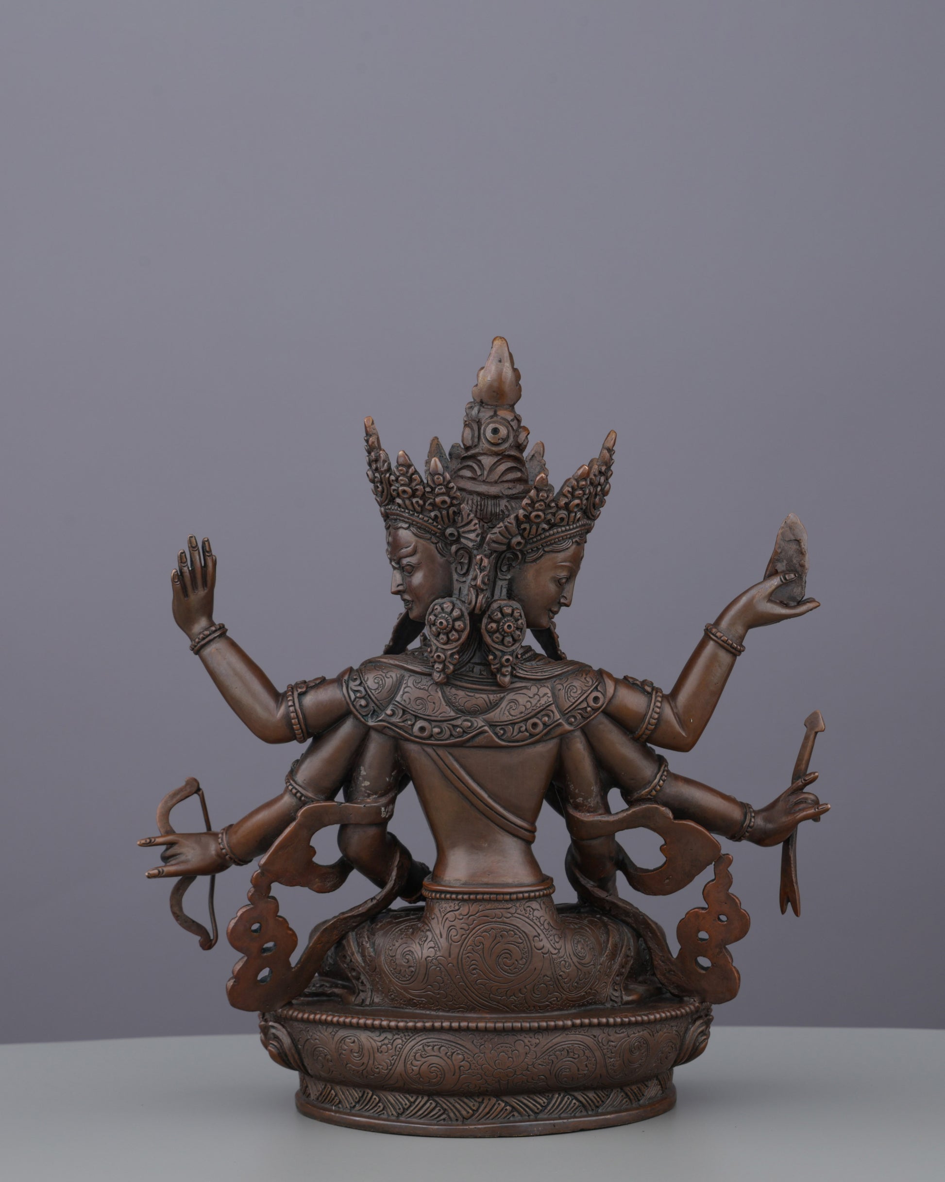 Powerful Oxidized Namgyal Statue | Victorious Deity of Ultimate Triumph - Authentic Handcrafted Statue