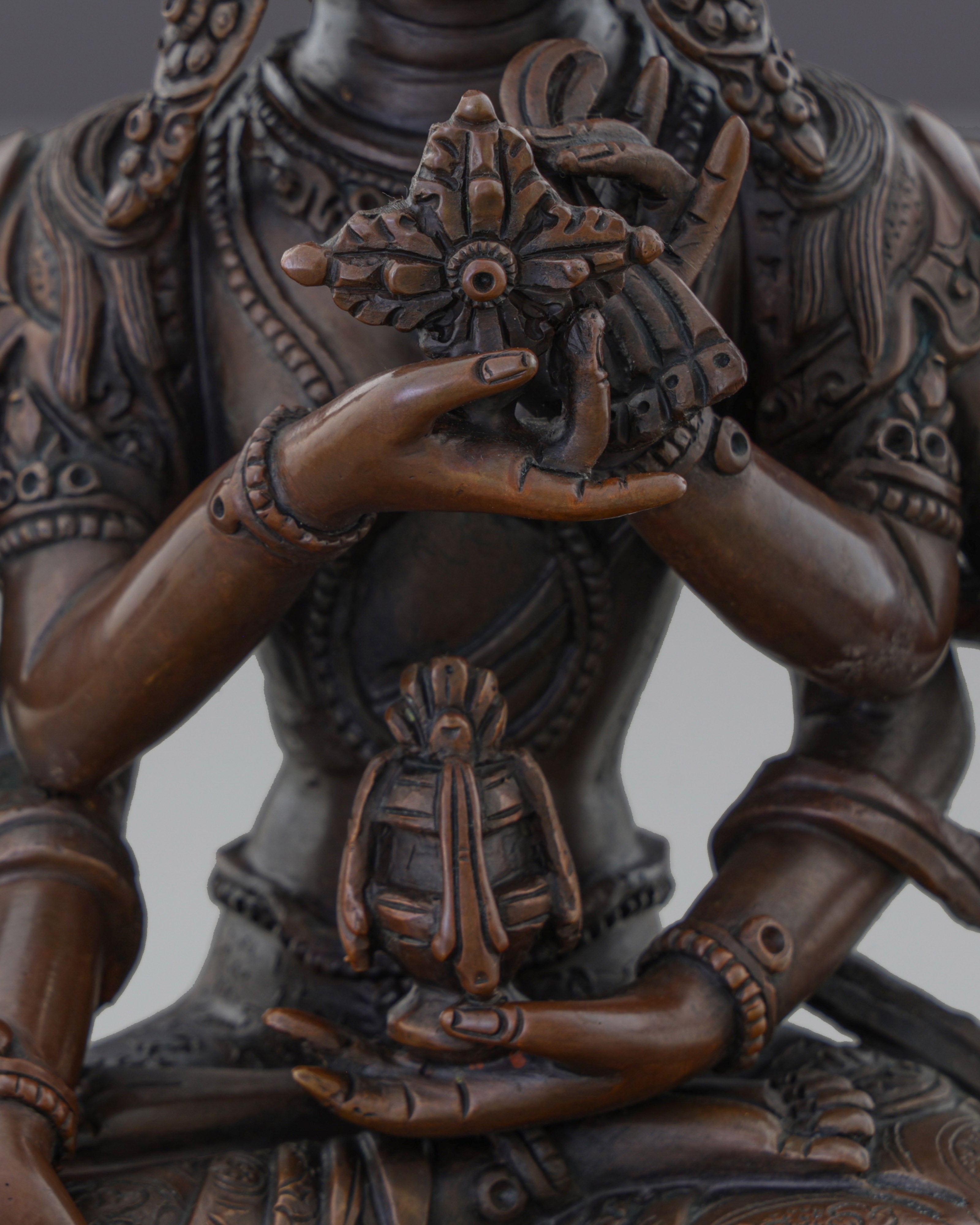 Powerful Oxidized Namgyal Statue | Victorious Deity of Ultimate Triumph