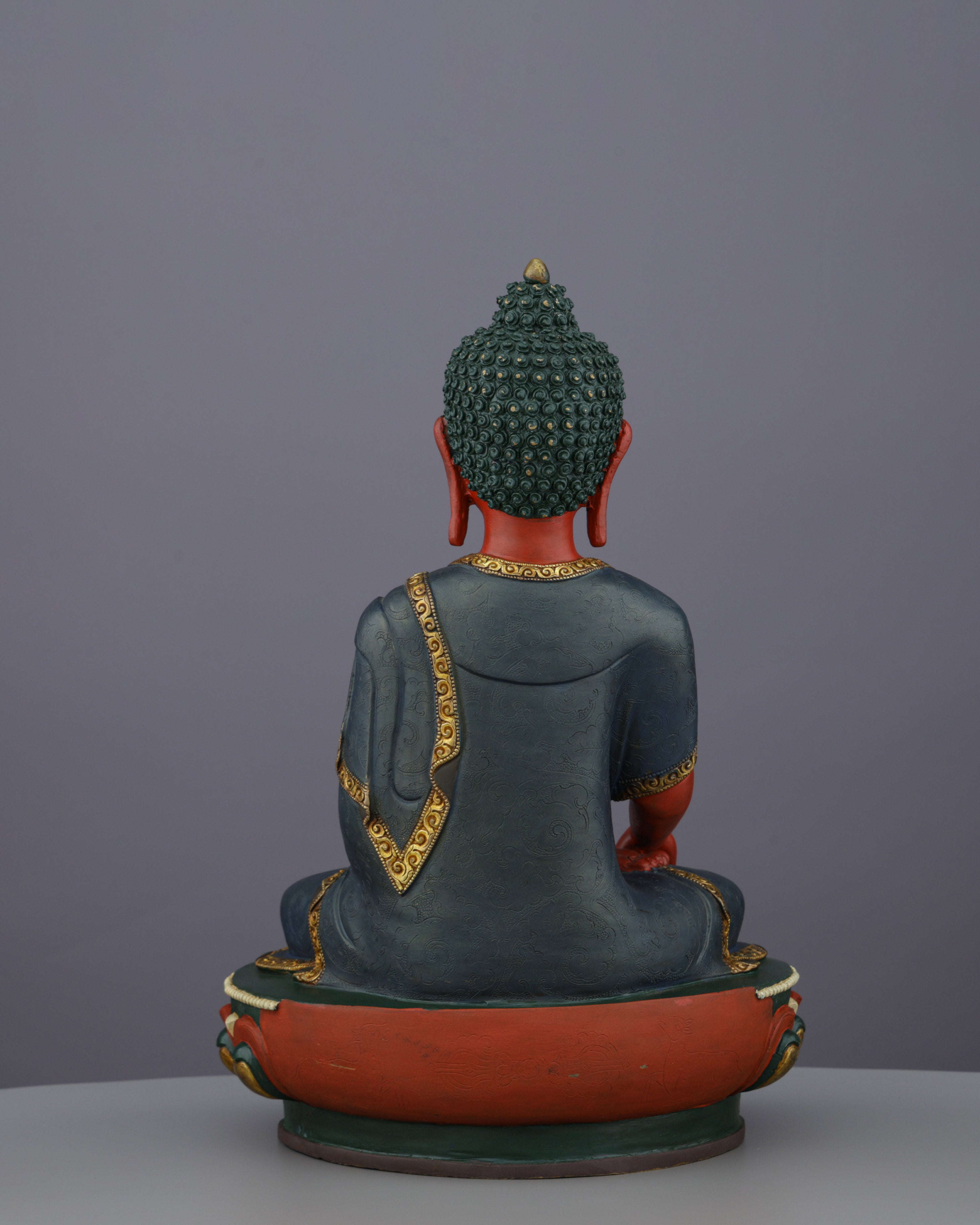 Stunning Hand-Painted Sakyamuni Buddha Statue | Nepal's Masterful Tribute to the Enlightened One
