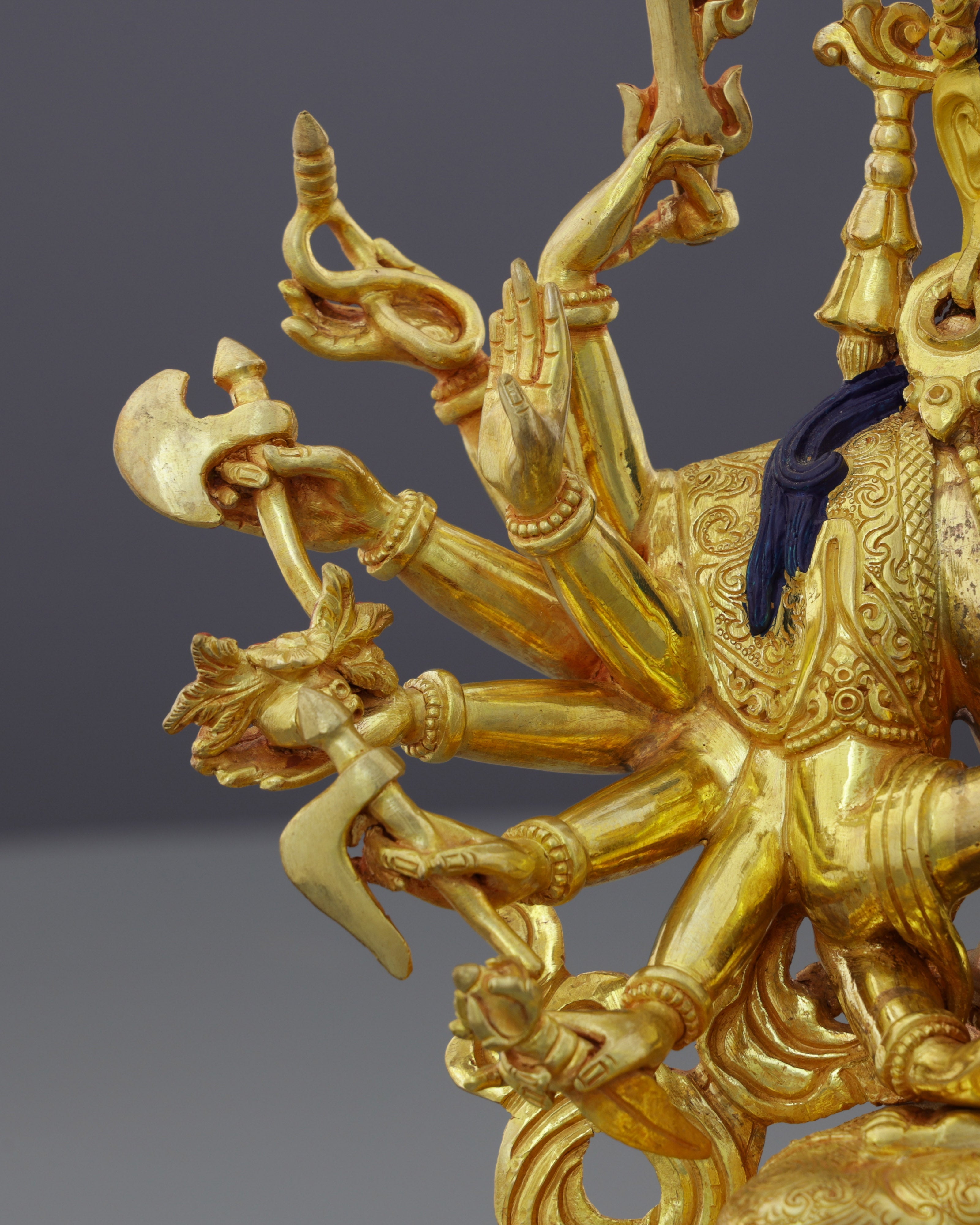 24K Gold Gilded Cundi Statue | Divine Mother of Seventy Million Buddhas
