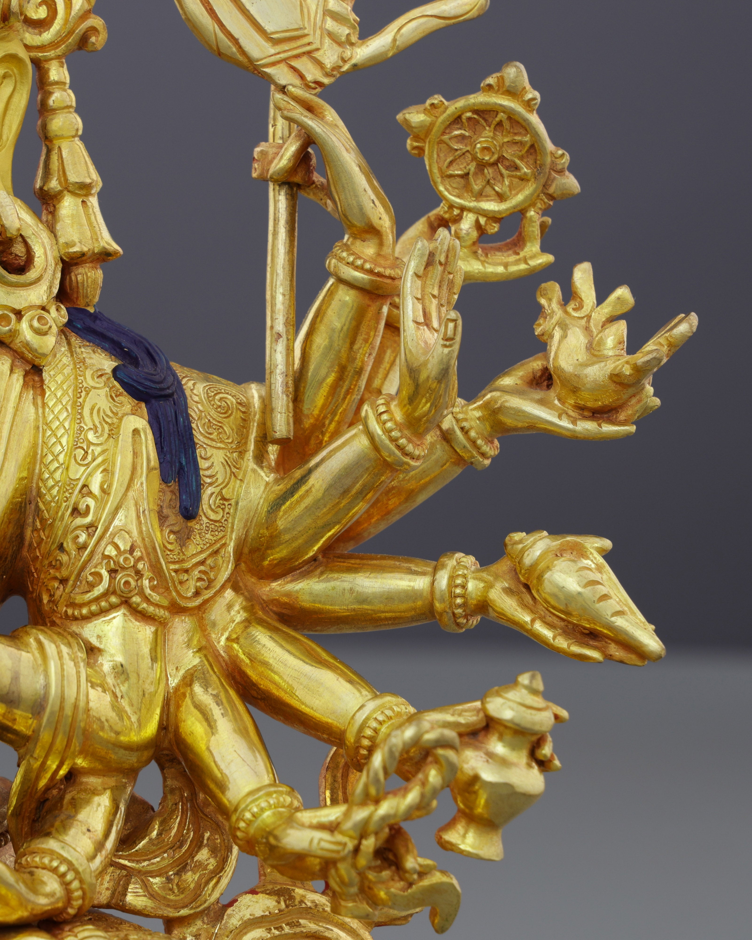 24K Gold Gilded Cundi Statue | Divine Mother of Seventy Million Buddhas