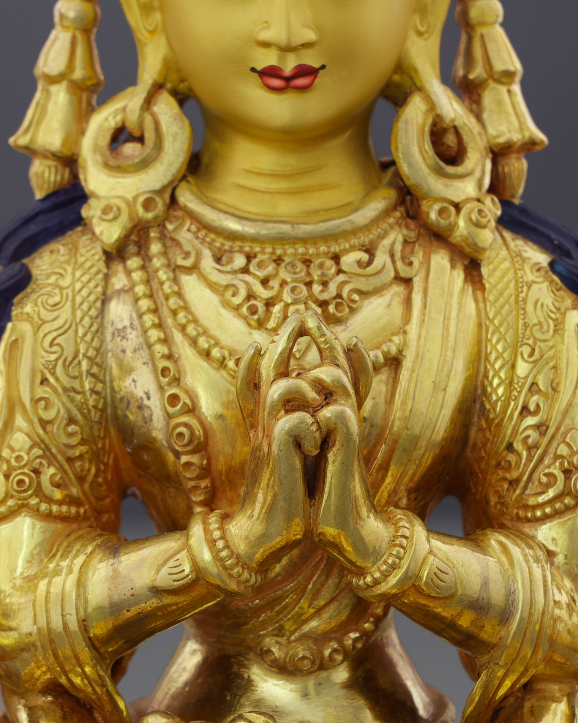 24K Gold Gilded Cundi Statue | Divine Mother of Seventy Million Buddhas - Authentic Handcrafted Statue
