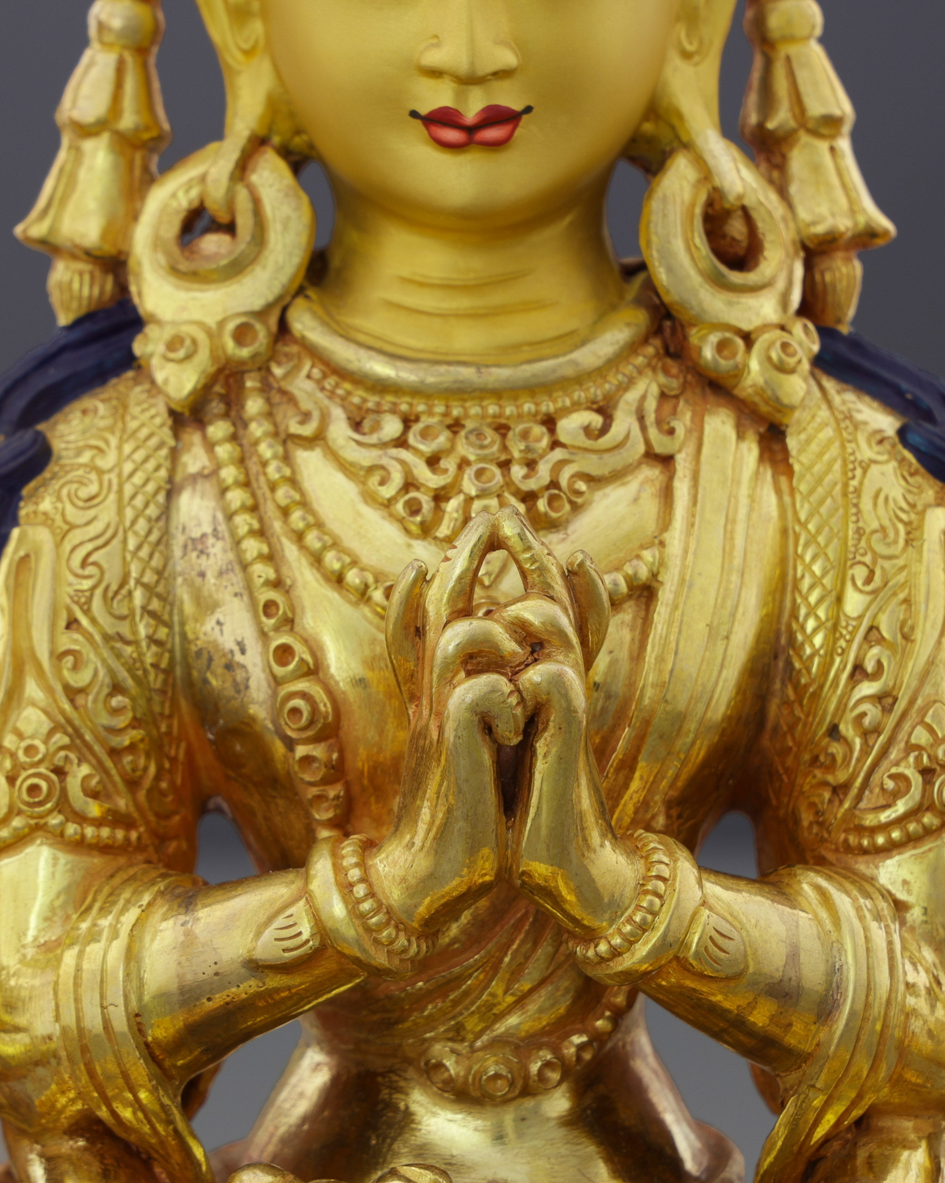 24K Gold Gilded Cundi Statue | Divine Mother of Seventy Million Buddhas