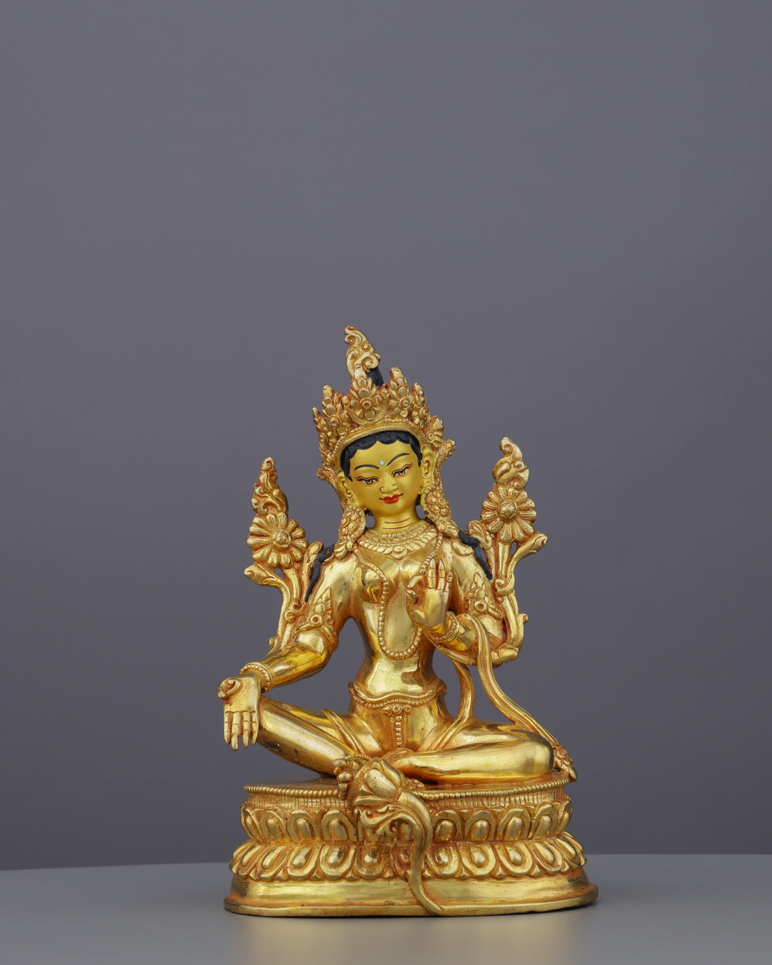 Radiant Green Tara Statue | Gateway to Swift Compassion and Divine Protection - Handcrafted Buddhist Statue