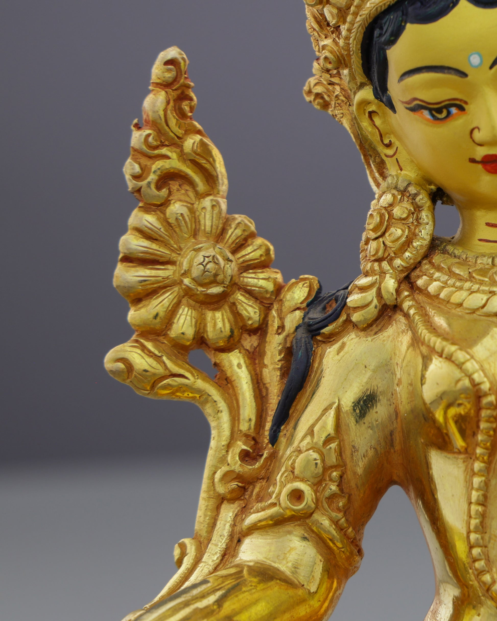 Radiant Green Tara Statue | Gateway to Swift Compassion and Divine Protection - Authentic Handcrafted Statue