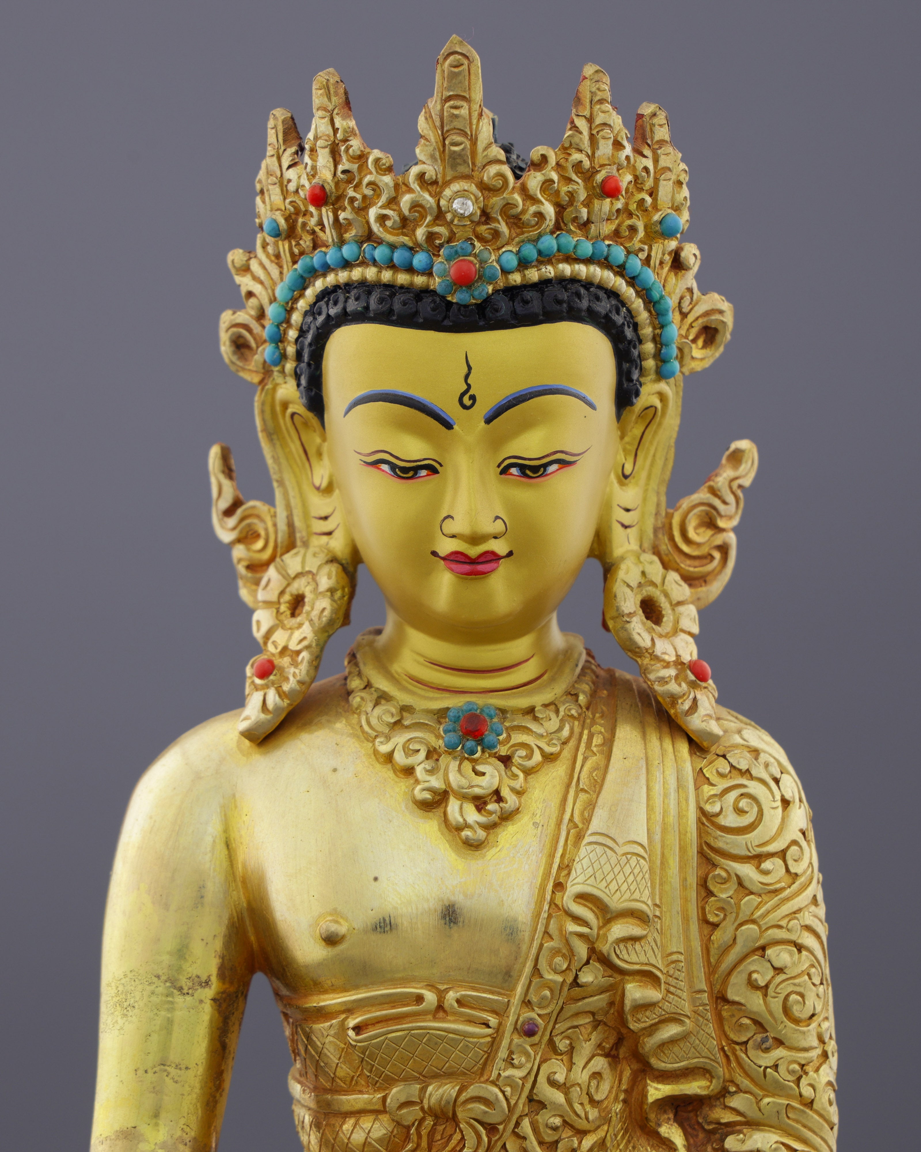Majestic Sakyamuni Buddha on Royal Throne | Enlightened Master in Supreme Splendor