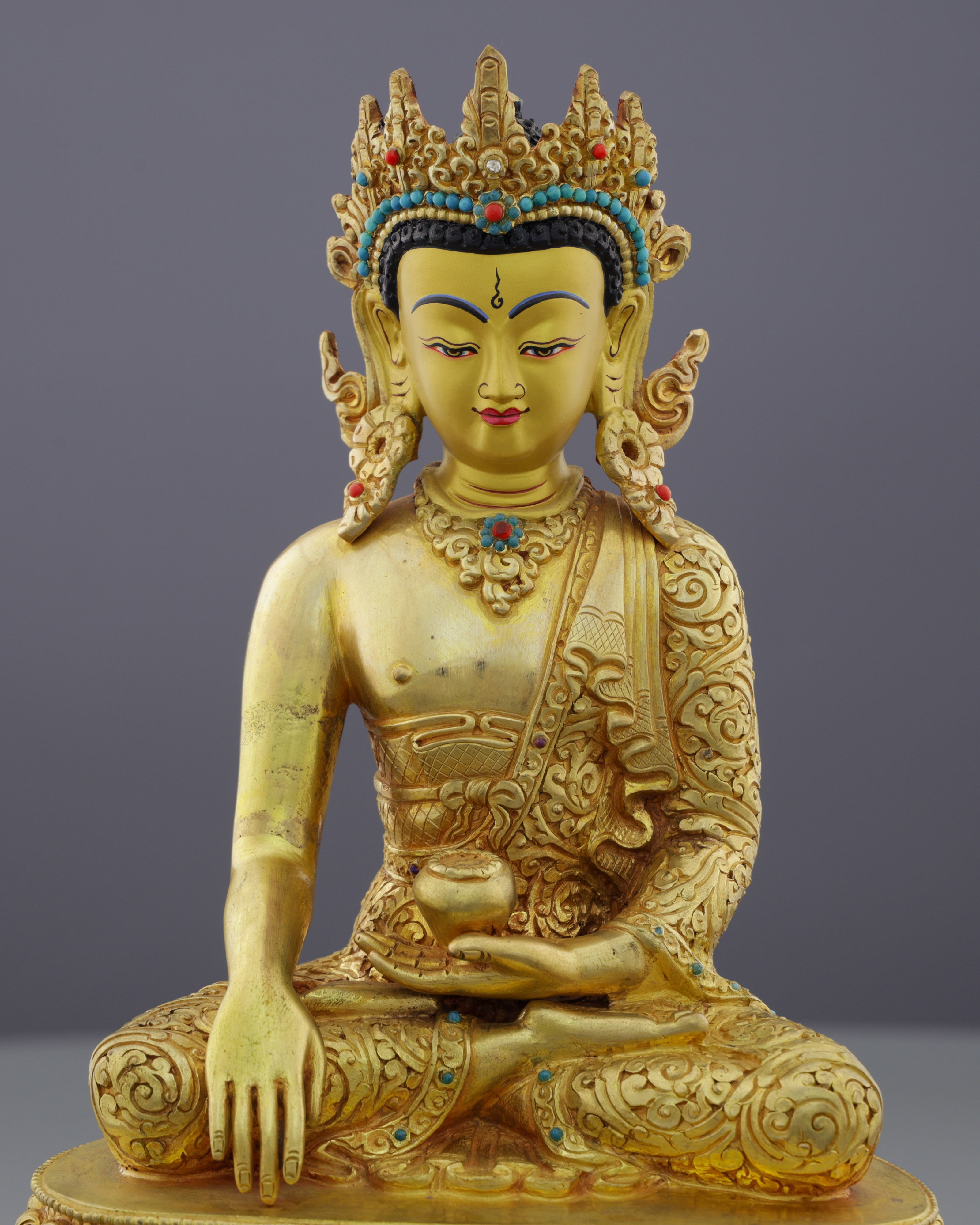 Majestic Sakyamuni Buddha on Royal Throne | Enlightened Master in Supreme Splendor
