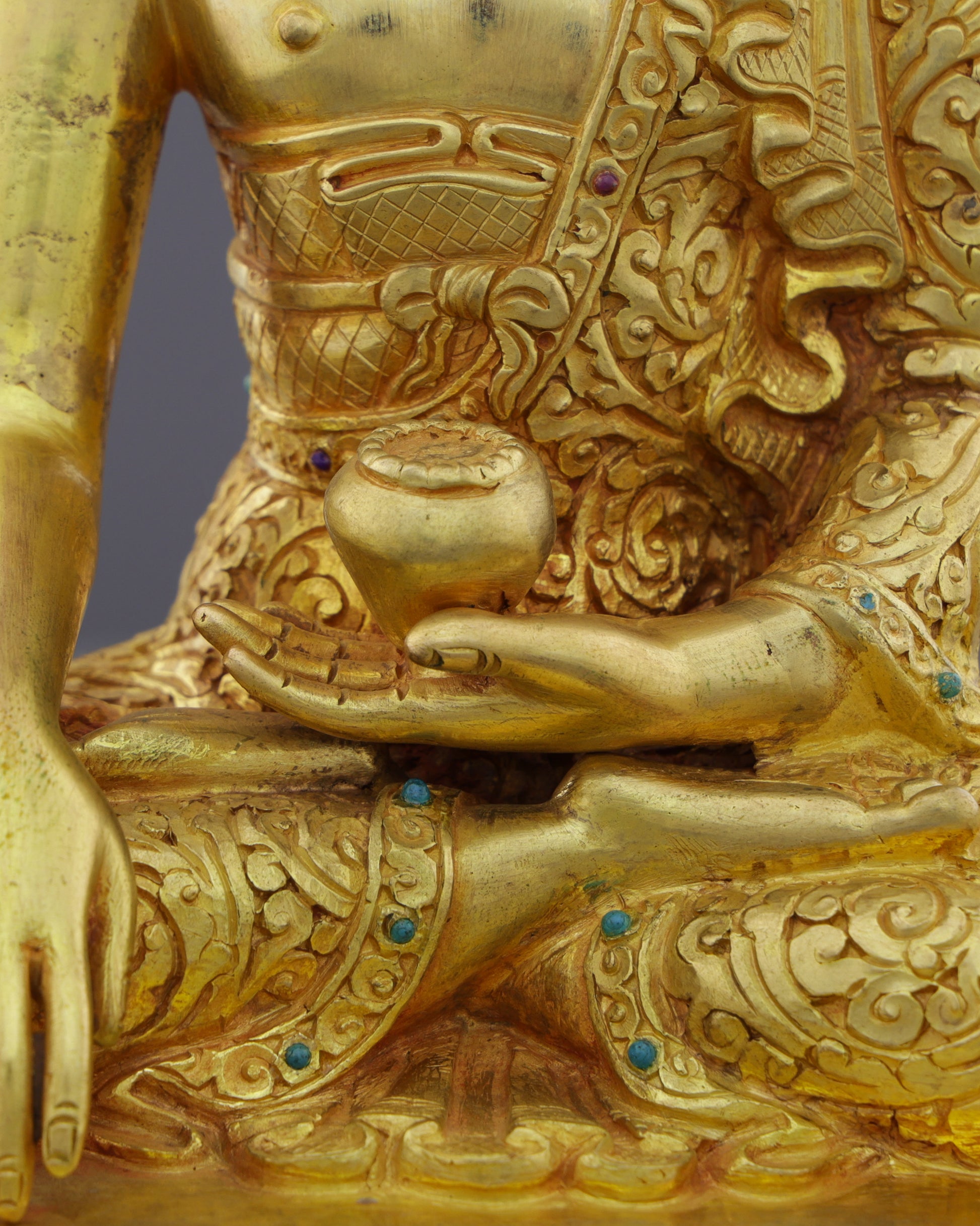 Majestic Sakyamuni Buddha on Royal Throne | Enlightened Master in Supreme Splendor - Authentic Handcrafted Statue