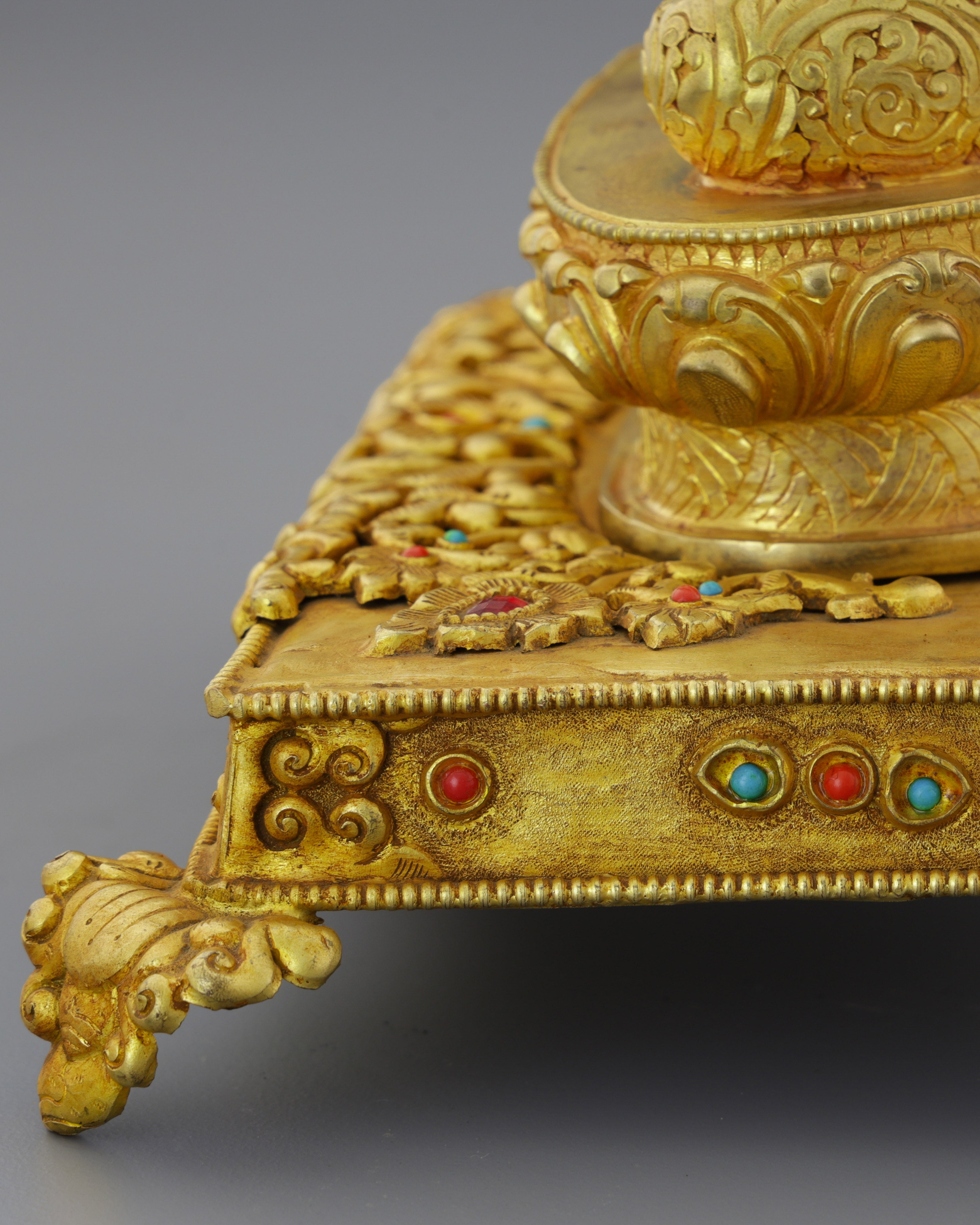 Majestic Sakyamuni Buddha on Royal Throne | Enlightened Master in Supreme Splendor