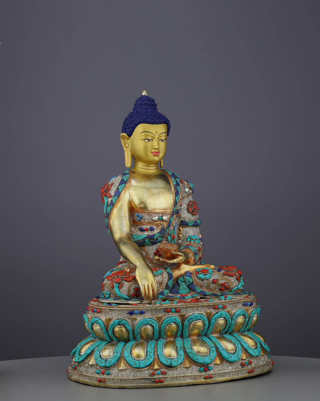 Grand Sakyamuni Buddha with Magnificent Gemstone Adornments | A Masterpiece of Sacred Art
