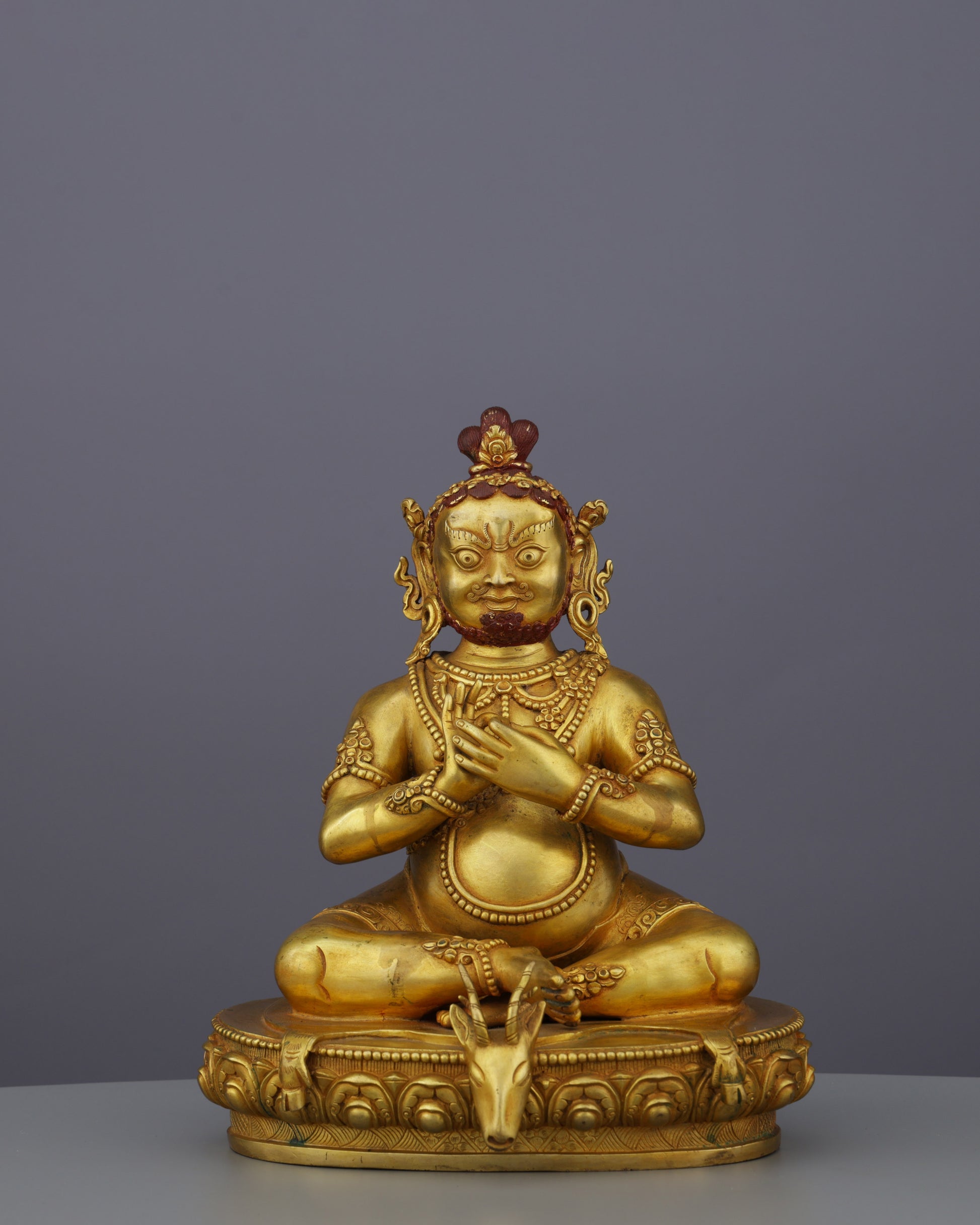 Mahasiddha Virupa Statue | Golden Guardian of Tantric Transformation - Authentic Handcrafted Statue