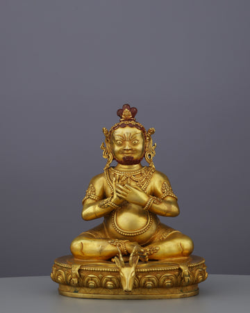 Mahasiddha Virupa Statue | Golden Guardian of Tantric Transformation