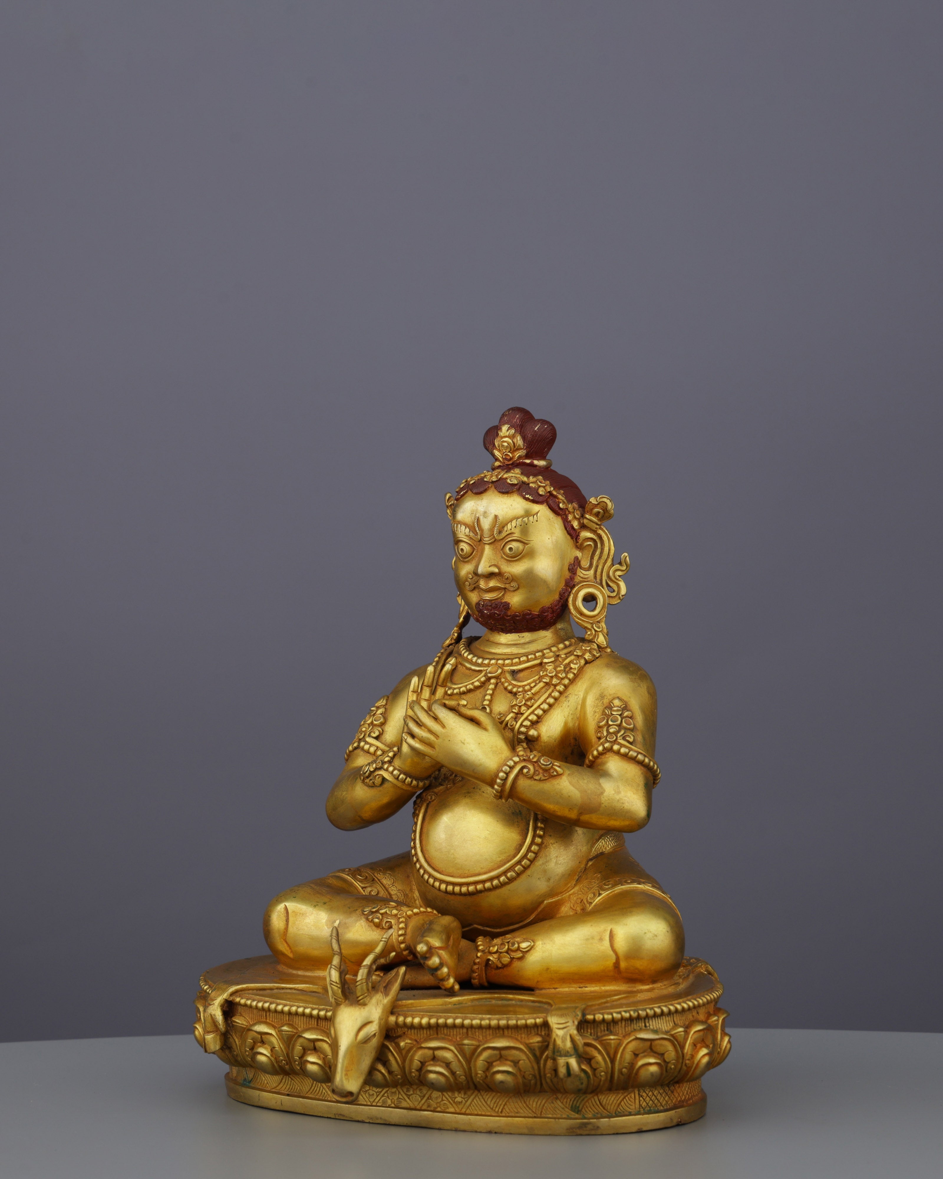Mahasiddha Virupa Statue | Golden Guardian of Tantric Transformation