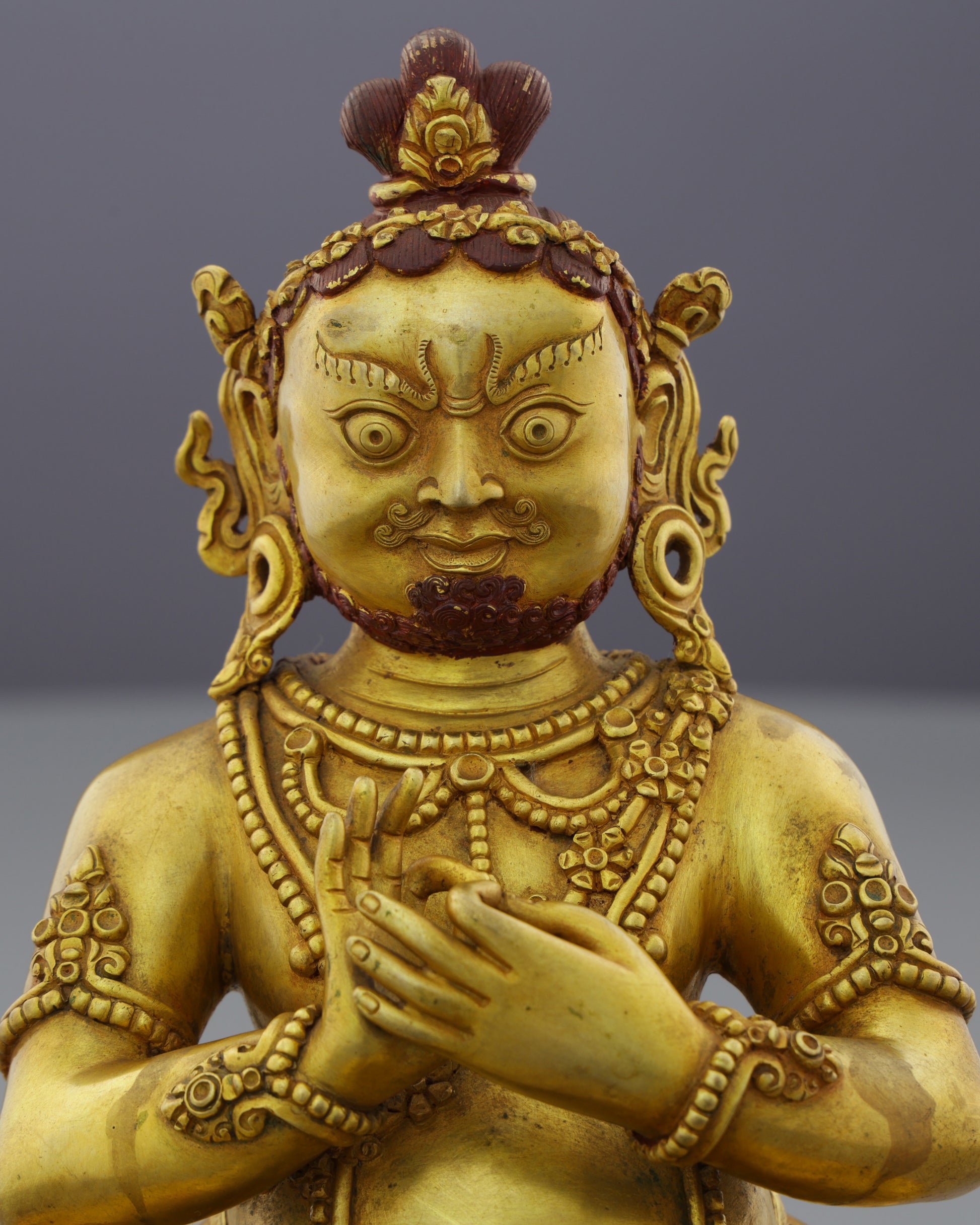Mahasiddha Virupa Statue | Golden Guardian of Tantric Transformation - Authentic Handcrafted Statue