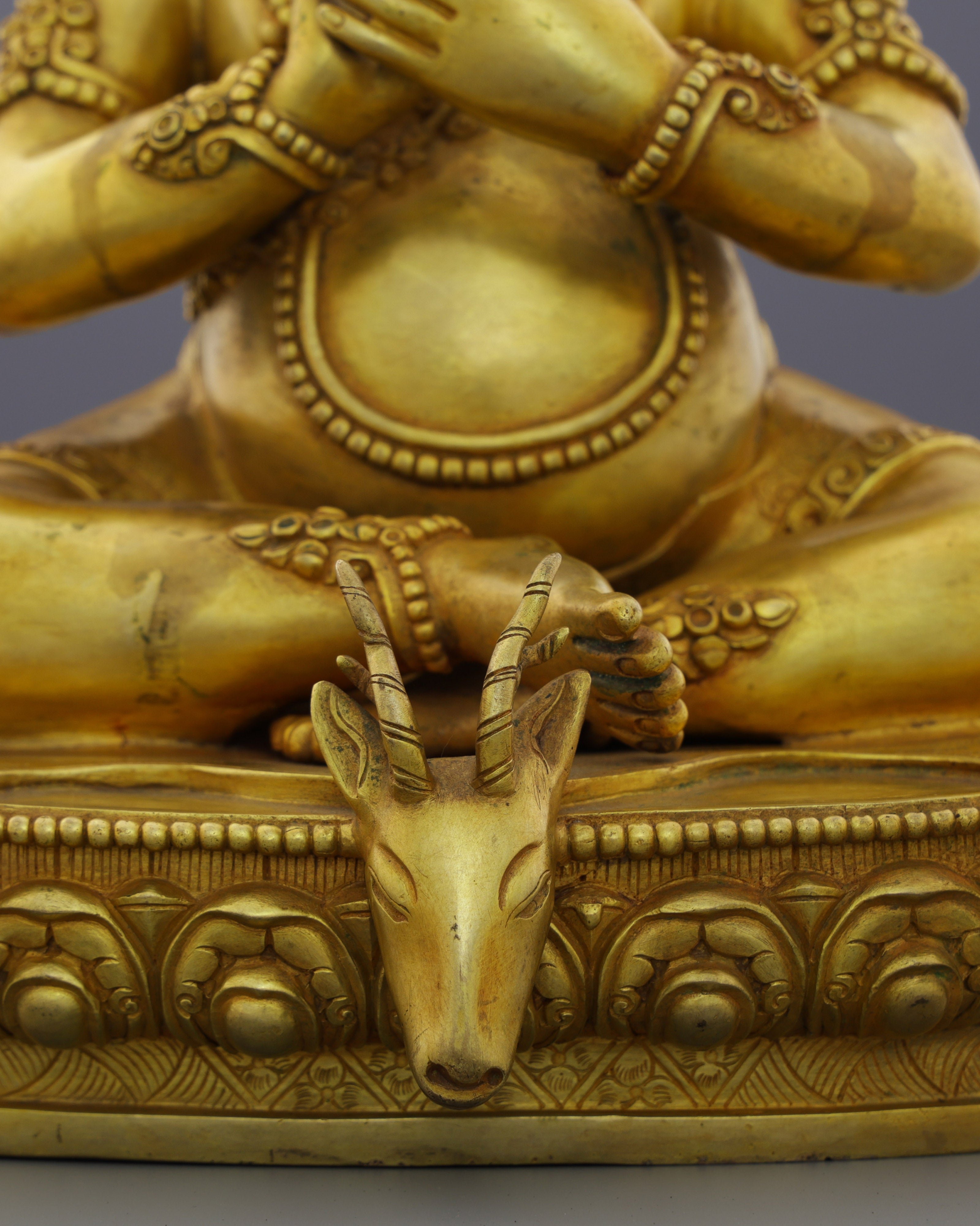 Mahasiddha Virupa Statue | Golden Guardian of Tantric Transformation