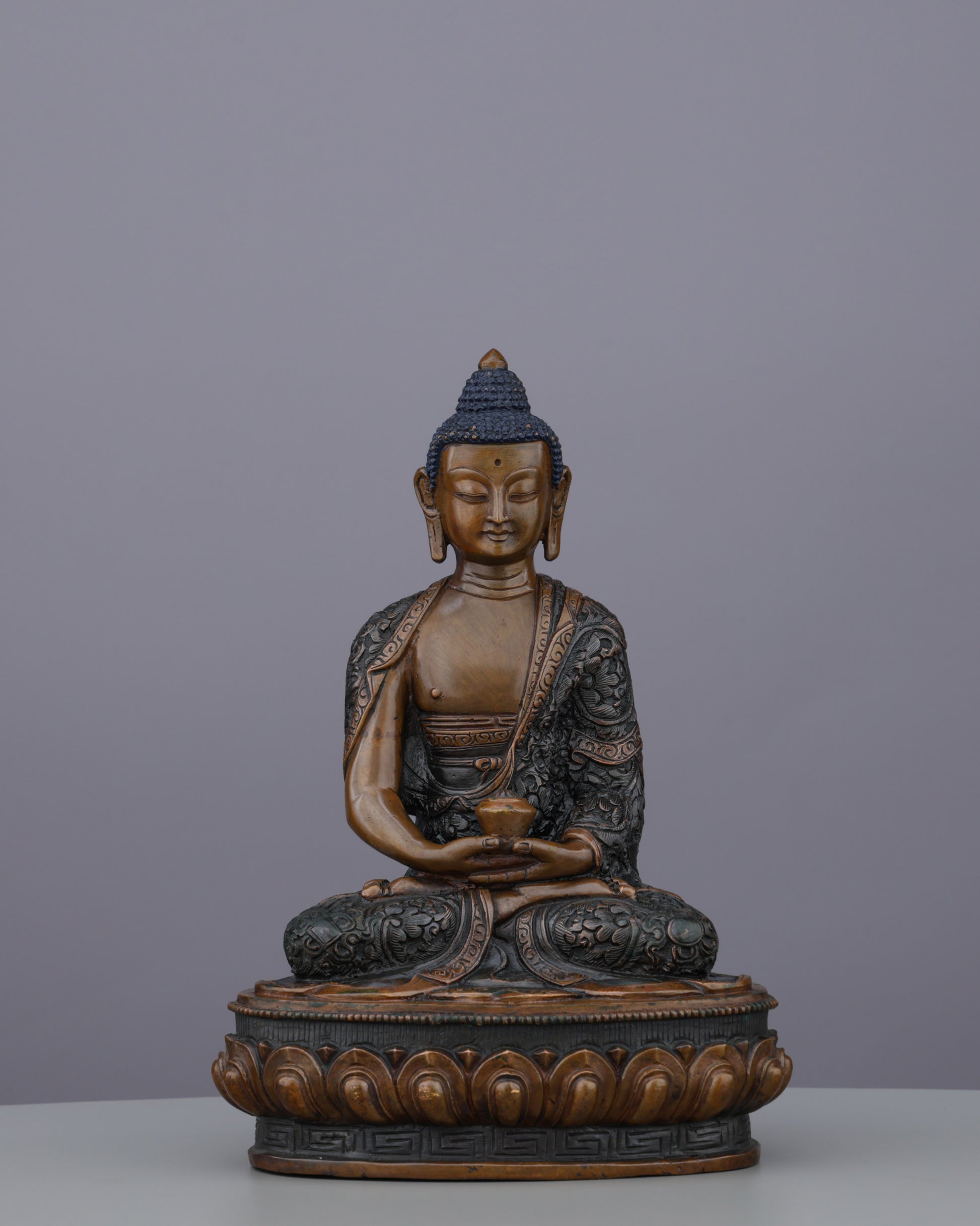 Oxidized Amitabha Buddha Statue | Timeless Gateway to Infinite Light - Authentic Handcrafted Statue