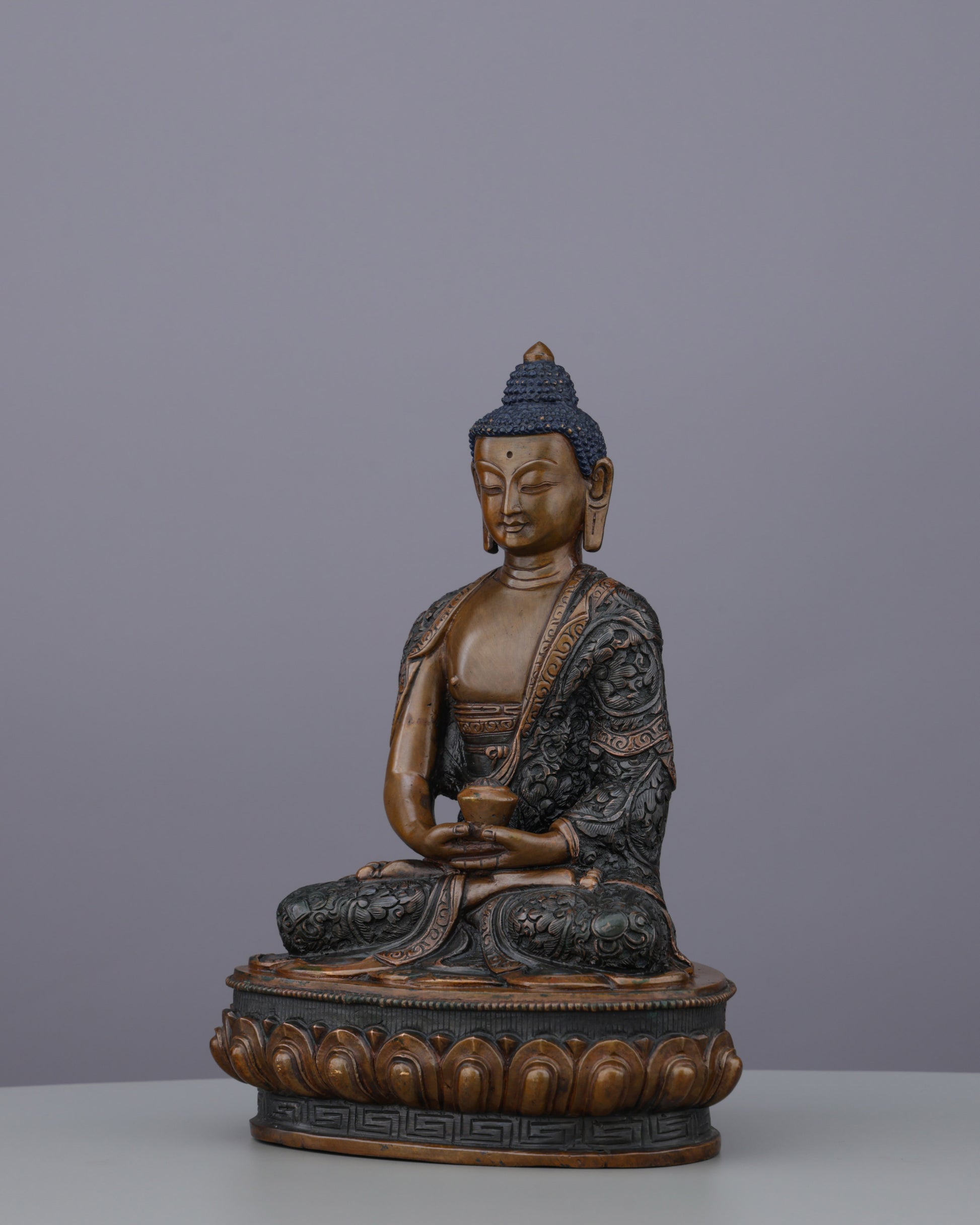 Oxidized Amitabha Buddha Statue | Timeless Gateway to Infinite Light - Authentic Handcrafted Statue