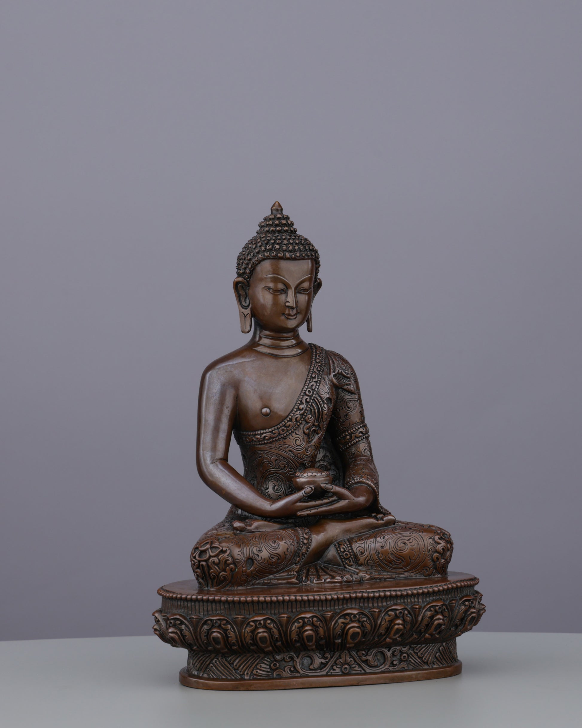 Oxidized Amitabha Buddha Statue | Eternal Serenity in Sacred Bronze - Authentic Handcrafted Statue