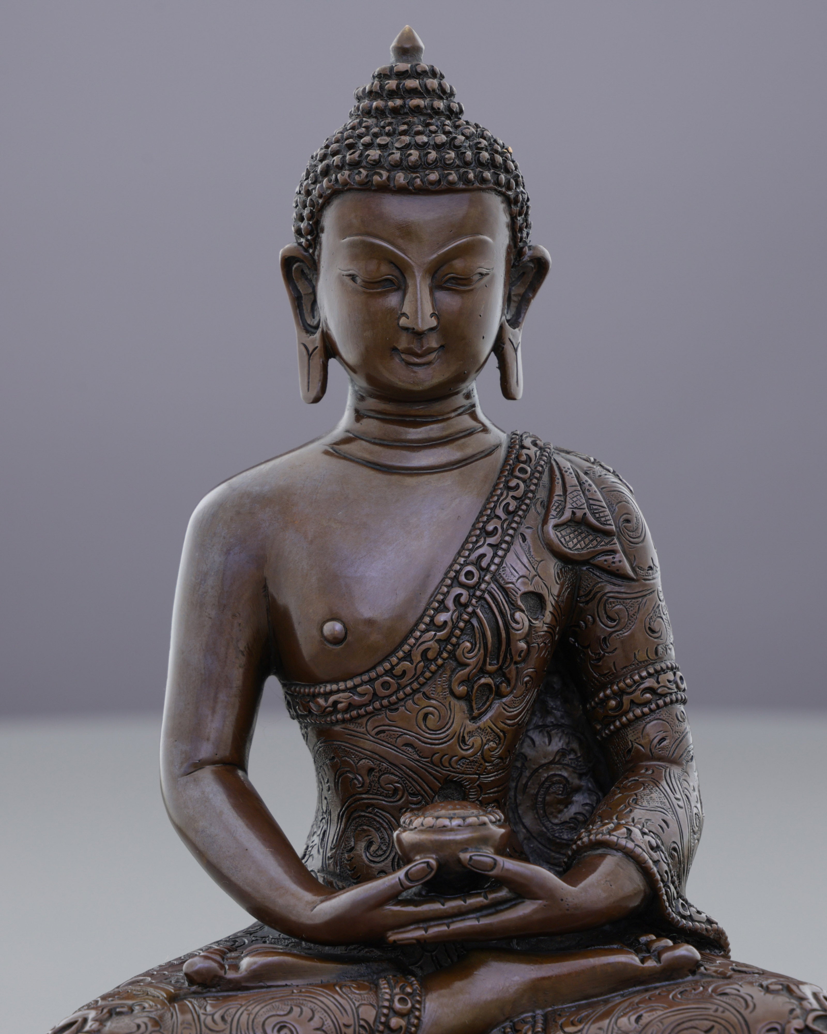 Oxidized Amitabha Buddha Statue | Eternal Serenity in Sacred Bronze