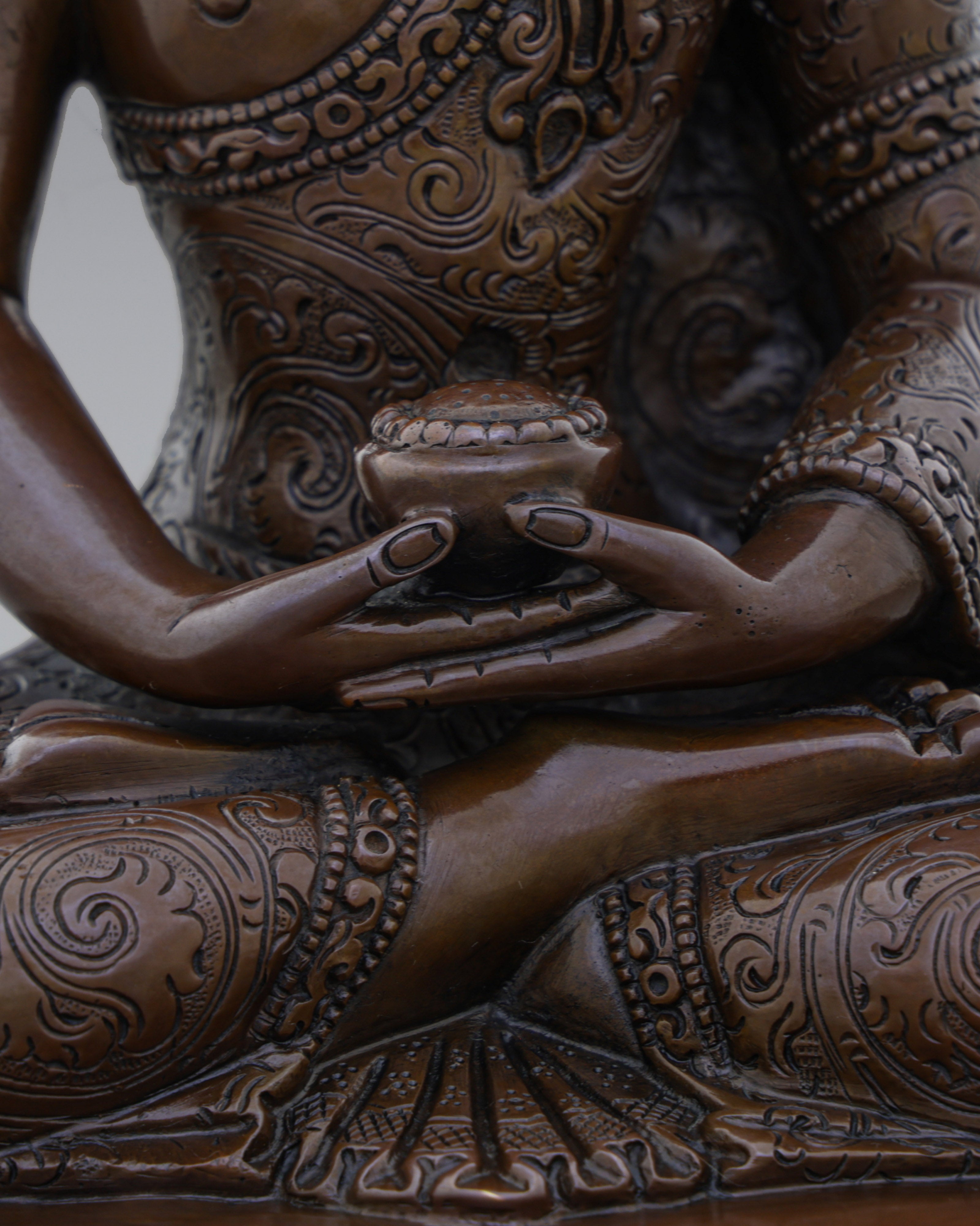 Oxidized Amitabha Buddha Statue | Eternal Serenity in Sacred Bronze