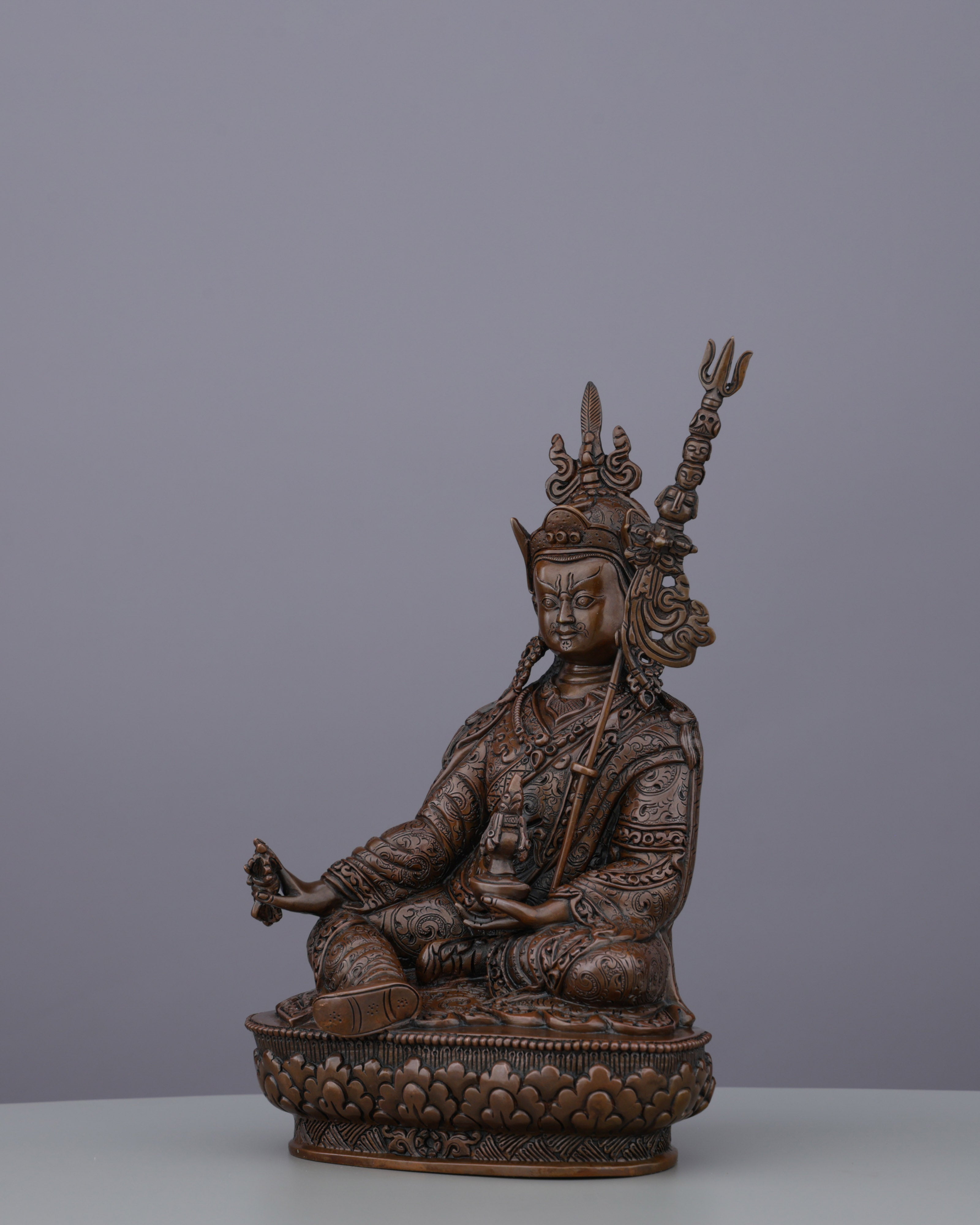 Oxidized Guru Rinpoche Statue | The Precious Master of Tantric Power
