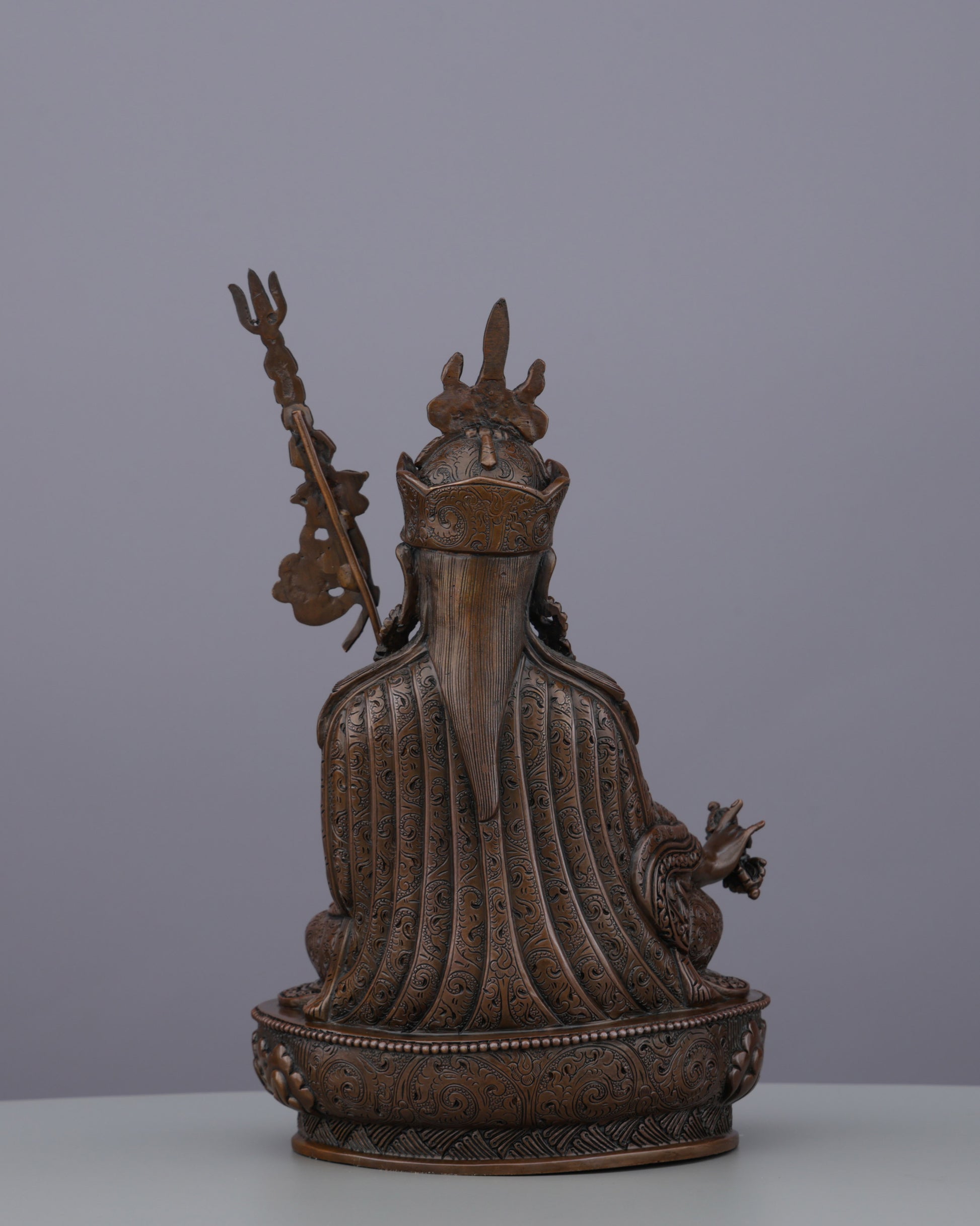 Oxidized Guru Rinpoche Statue | The Precious Master of Tantric Power - Authentic Handcrafted Statue