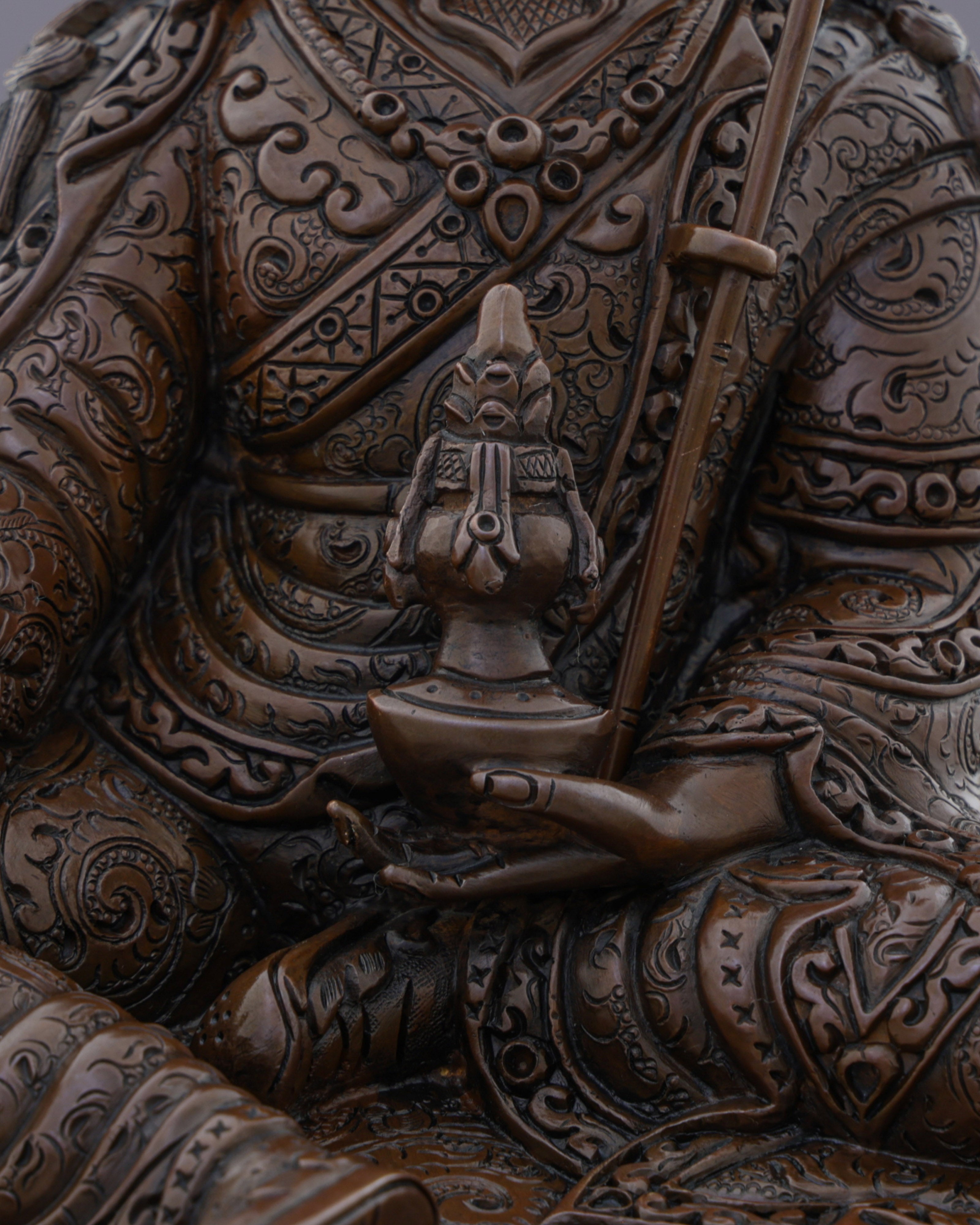 Oxidized Guru Rinpoche Statue | The Precious Master of Tantric Power