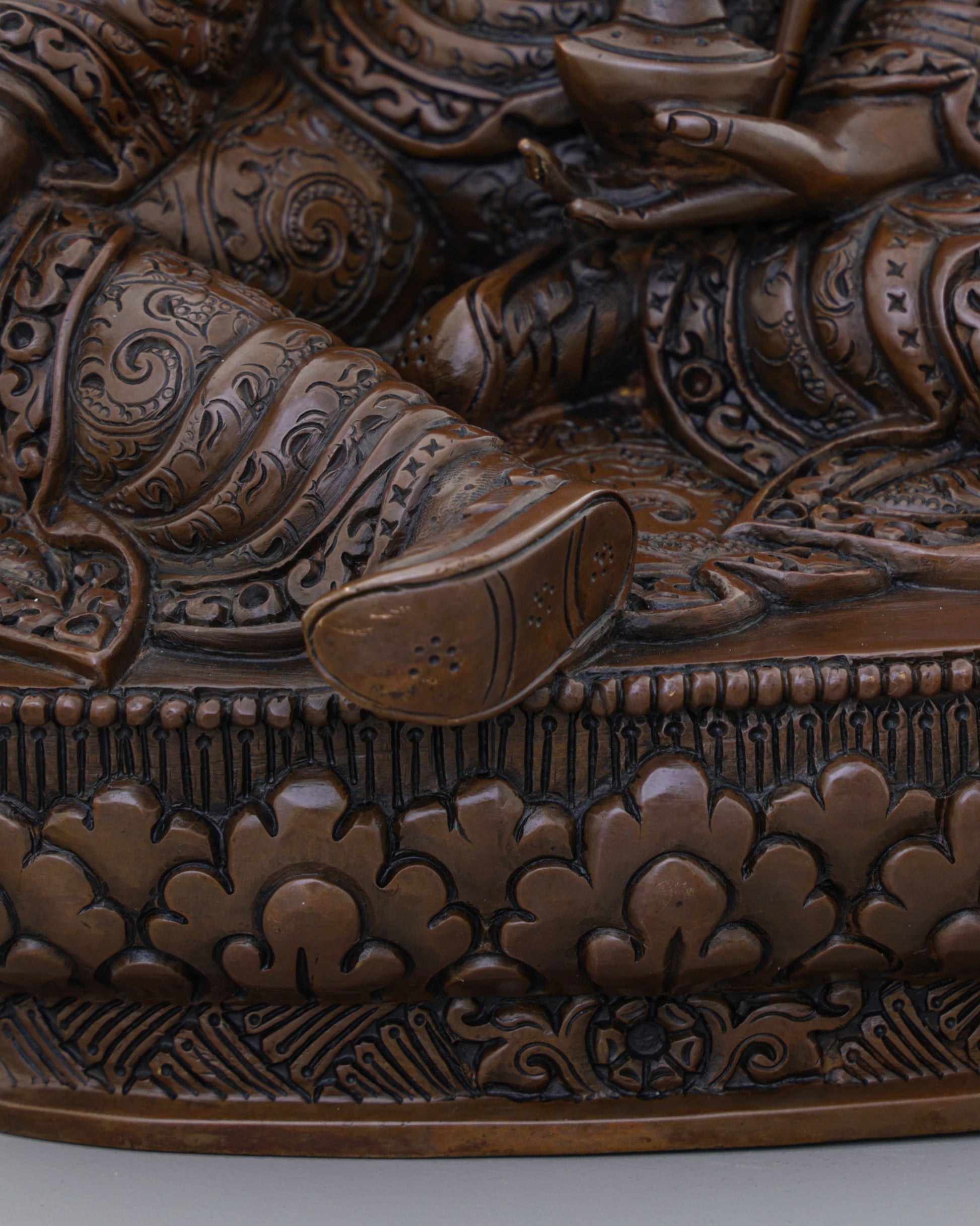 Oxidized Guru Rinpoche Statue | The Precious Master of Tantric Power - Authentic Handcrafted Statue