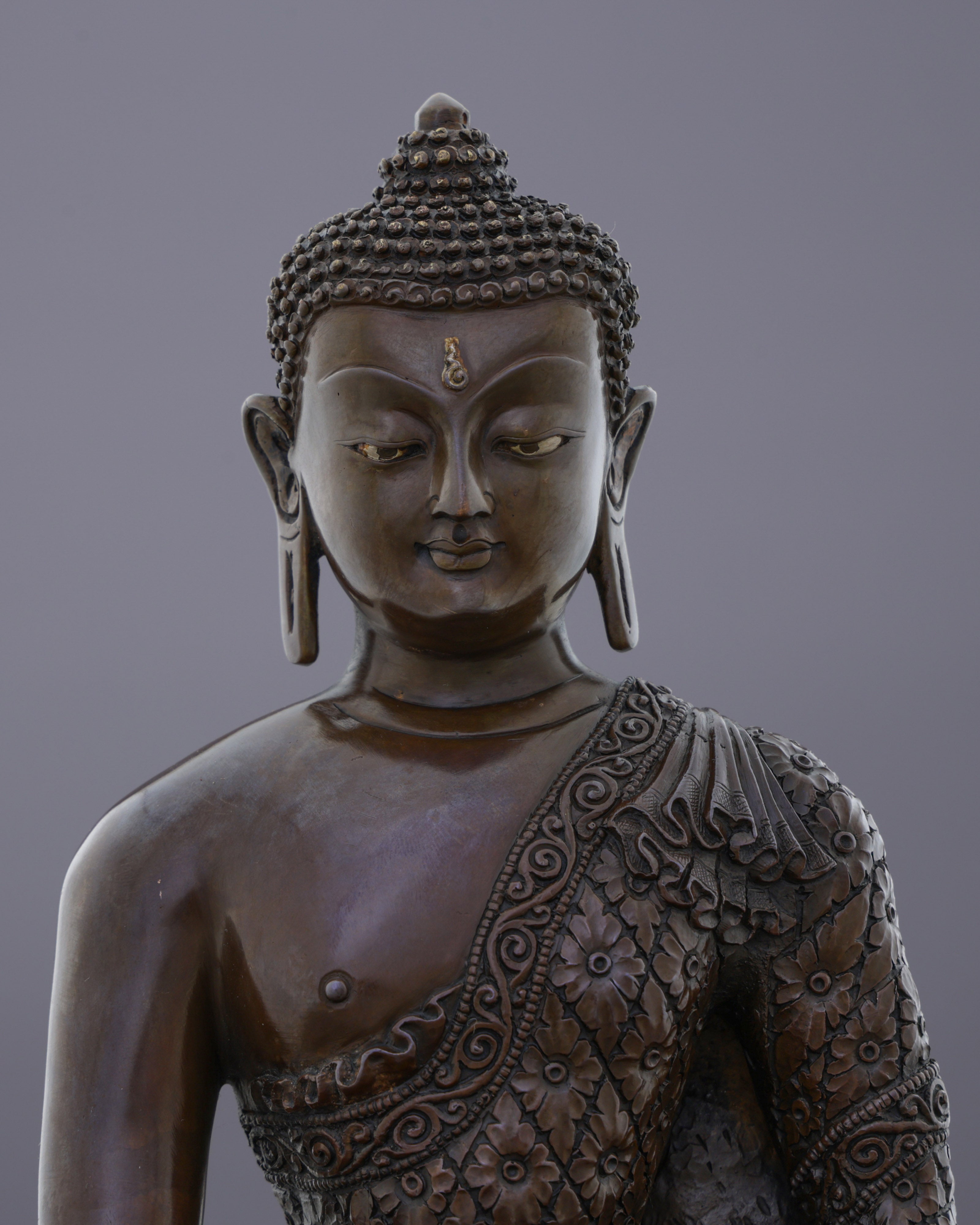 Oxidized Sakyamuni Buddha Statue | The Enlightened One's Timeless Presence
