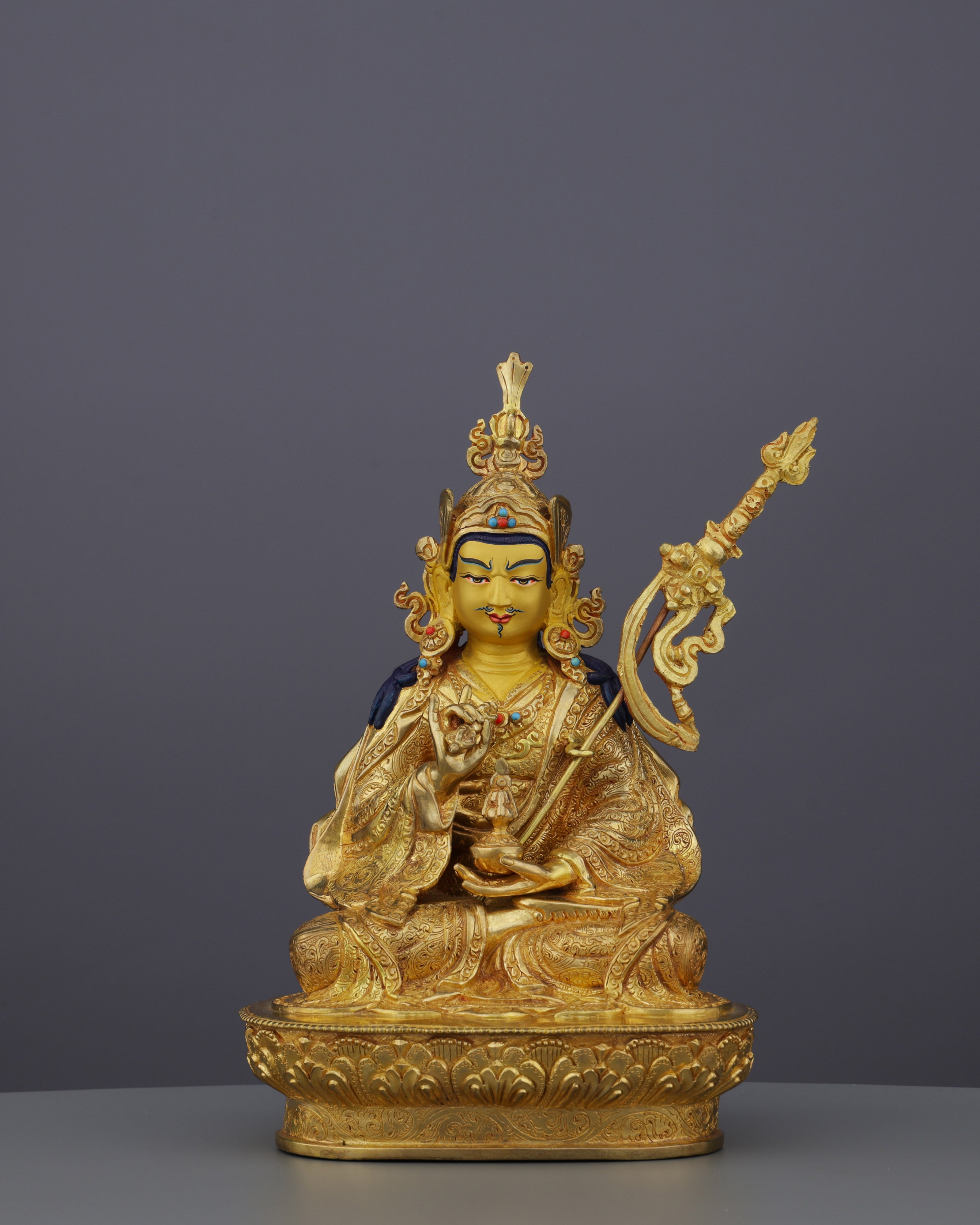 Magnificent Guru Tsokye Dorje Statue | Golden Embodiment of Enlightened Power