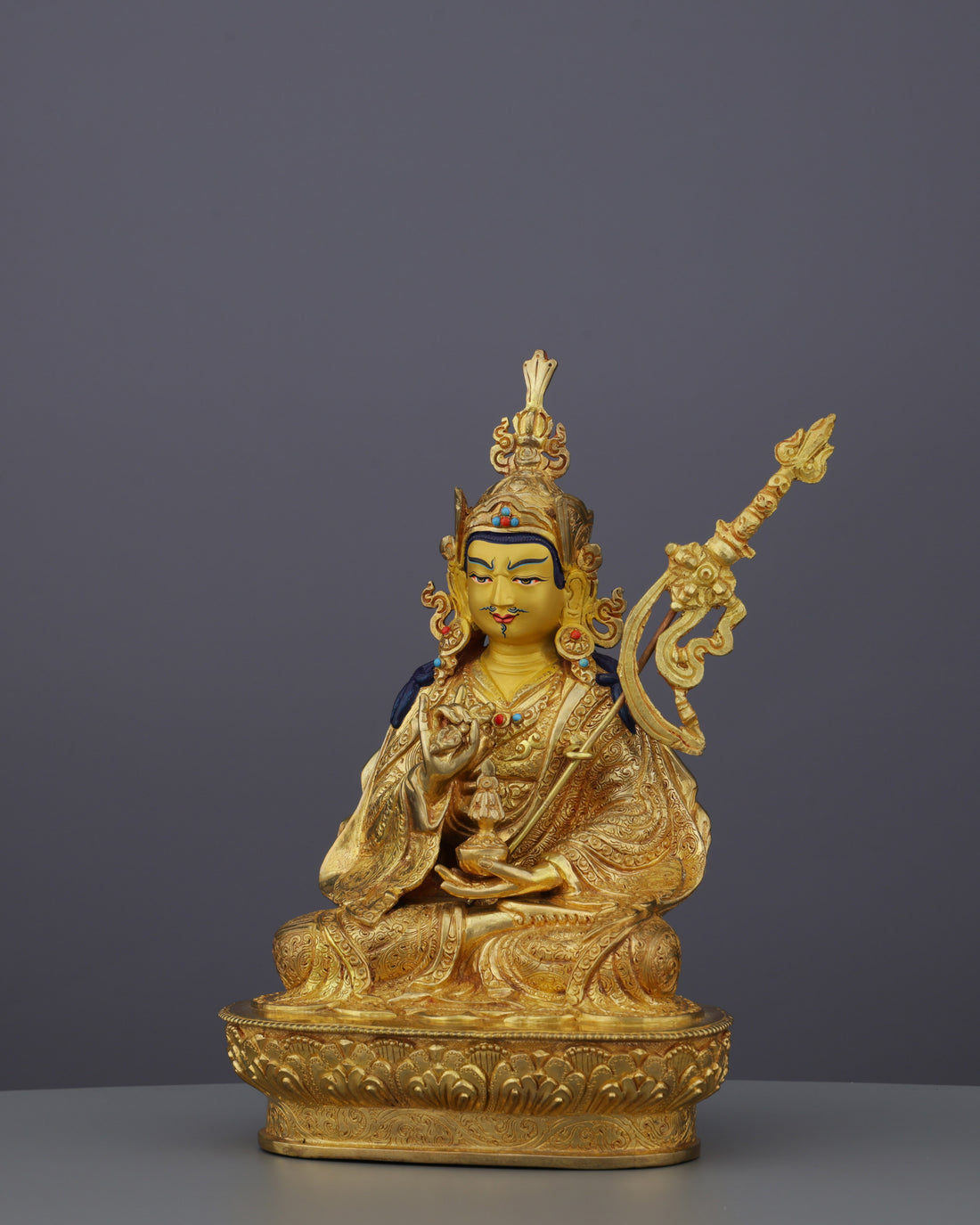 Magnificent Guru Tsokye Dorje Statue | Golden Embodiment of Enlightened Power