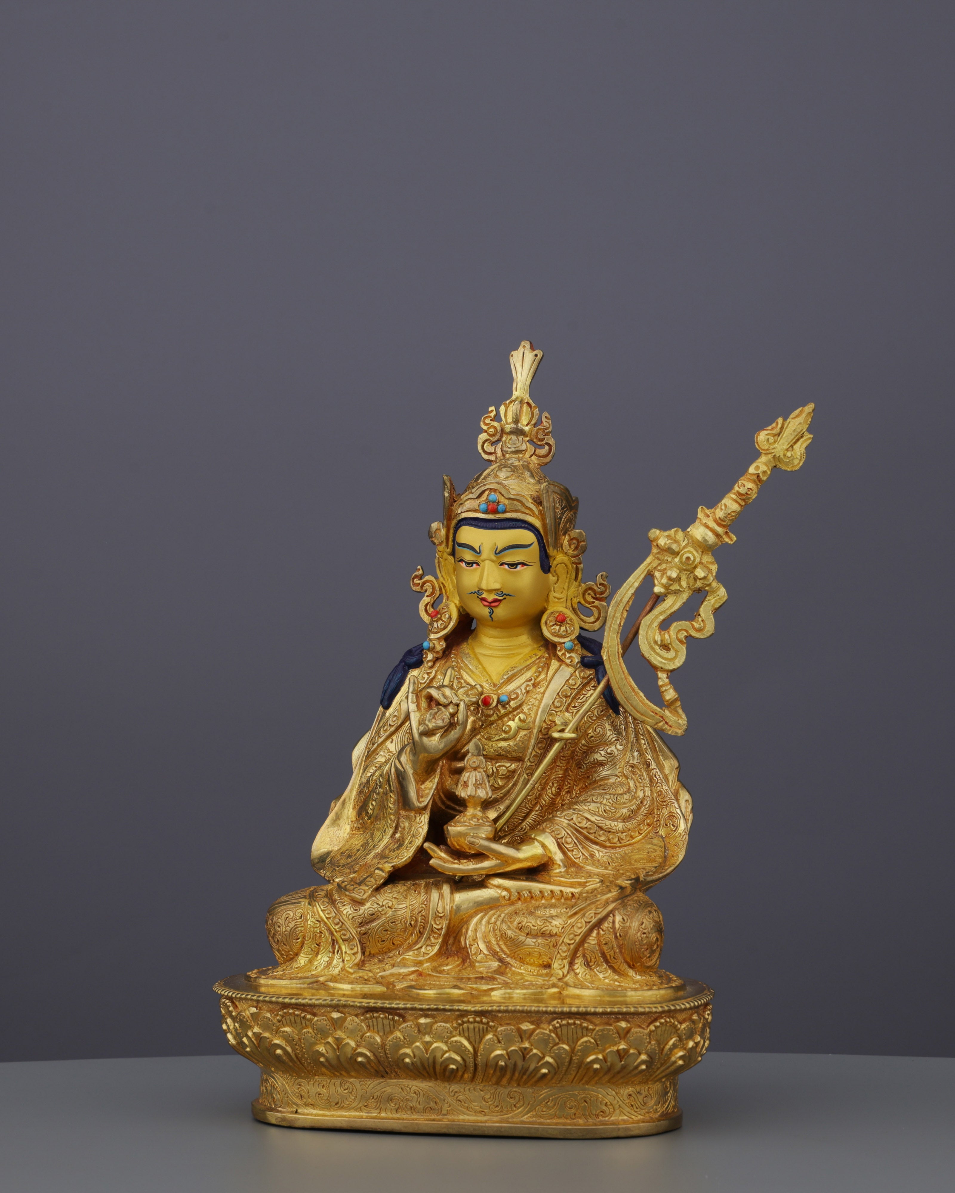 Magnificent Guru Tsokye Dorje Statue | Golden Embodiment of Enlightened Power