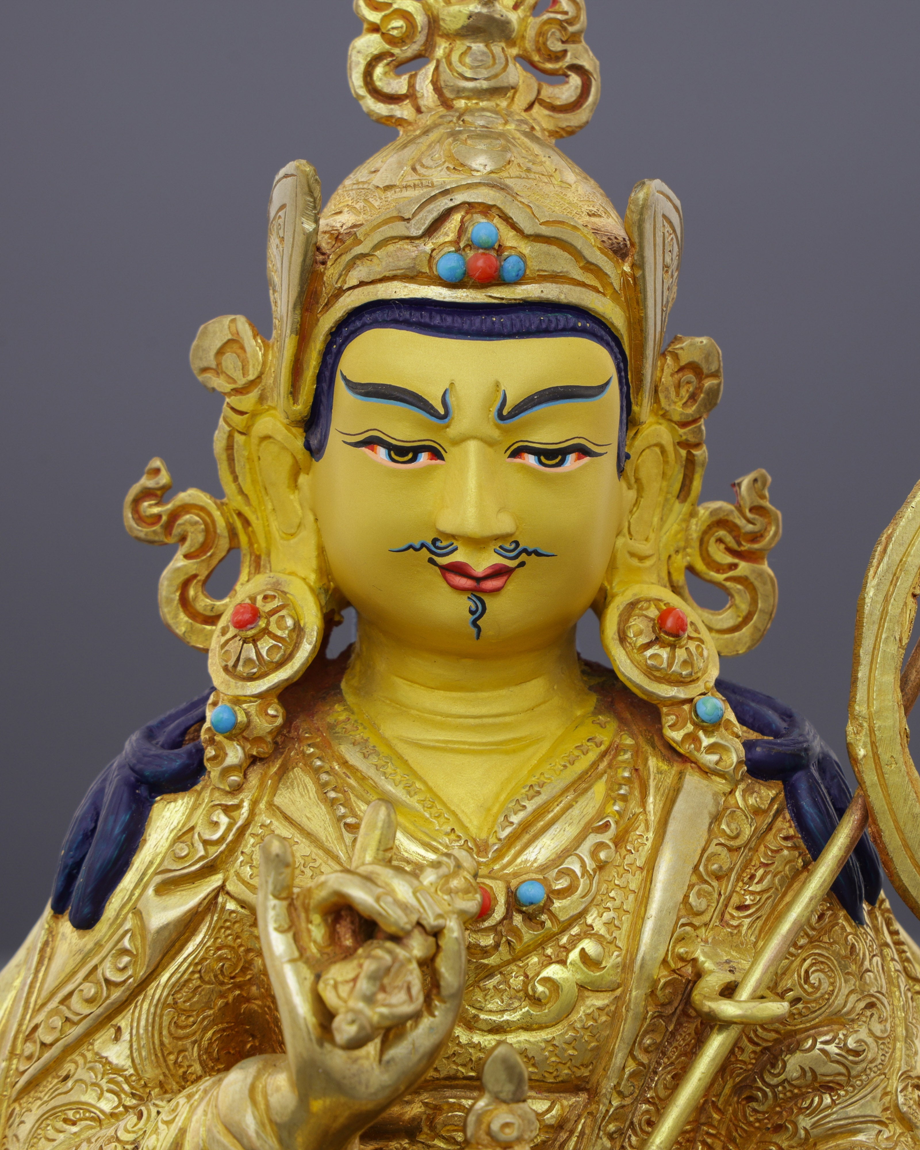 Magnificent Guru Tsokye Dorje Statue | Golden Embodiment of Enlightened Power