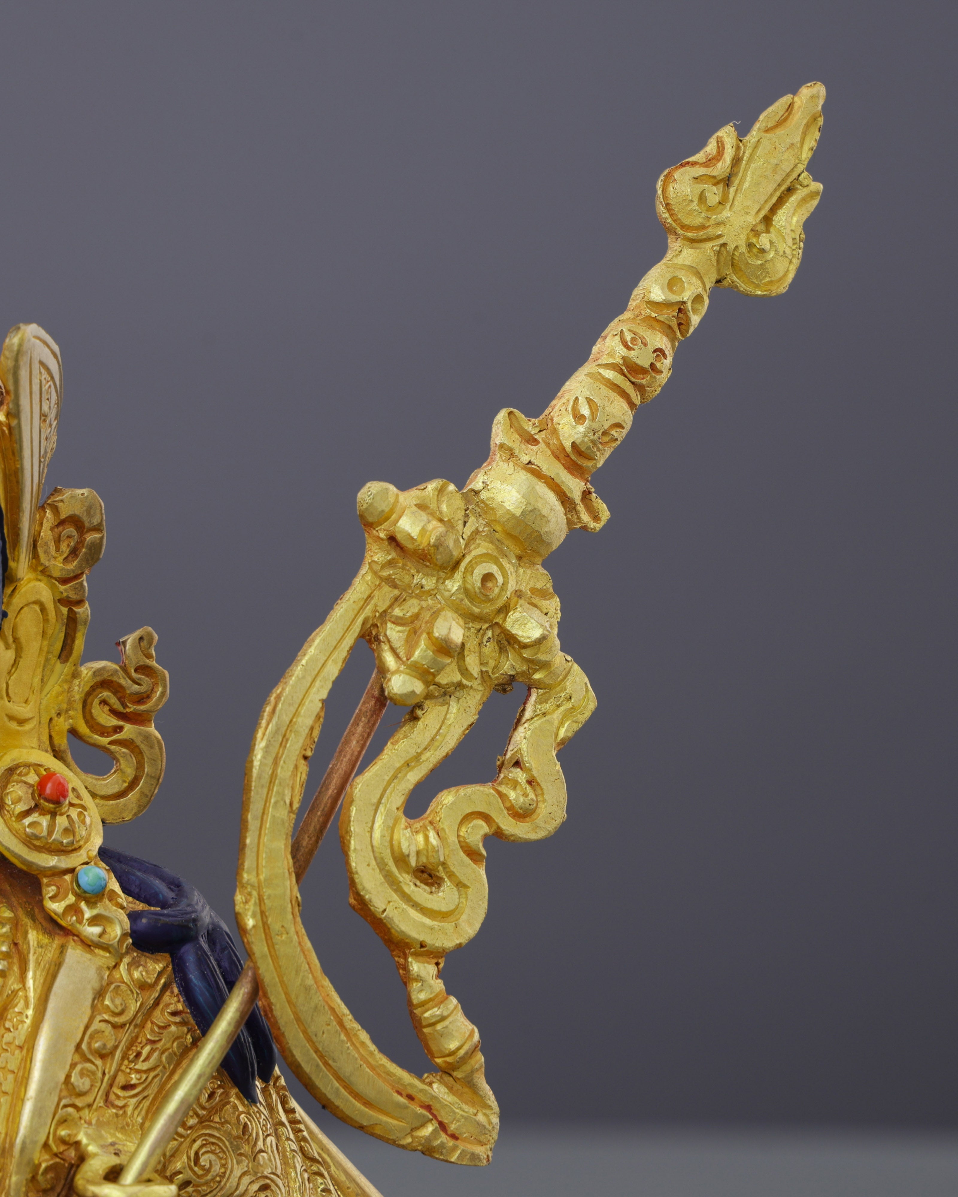 Magnificent Guru Tsokye Dorje Statue | Golden Embodiment of Enlightened Power