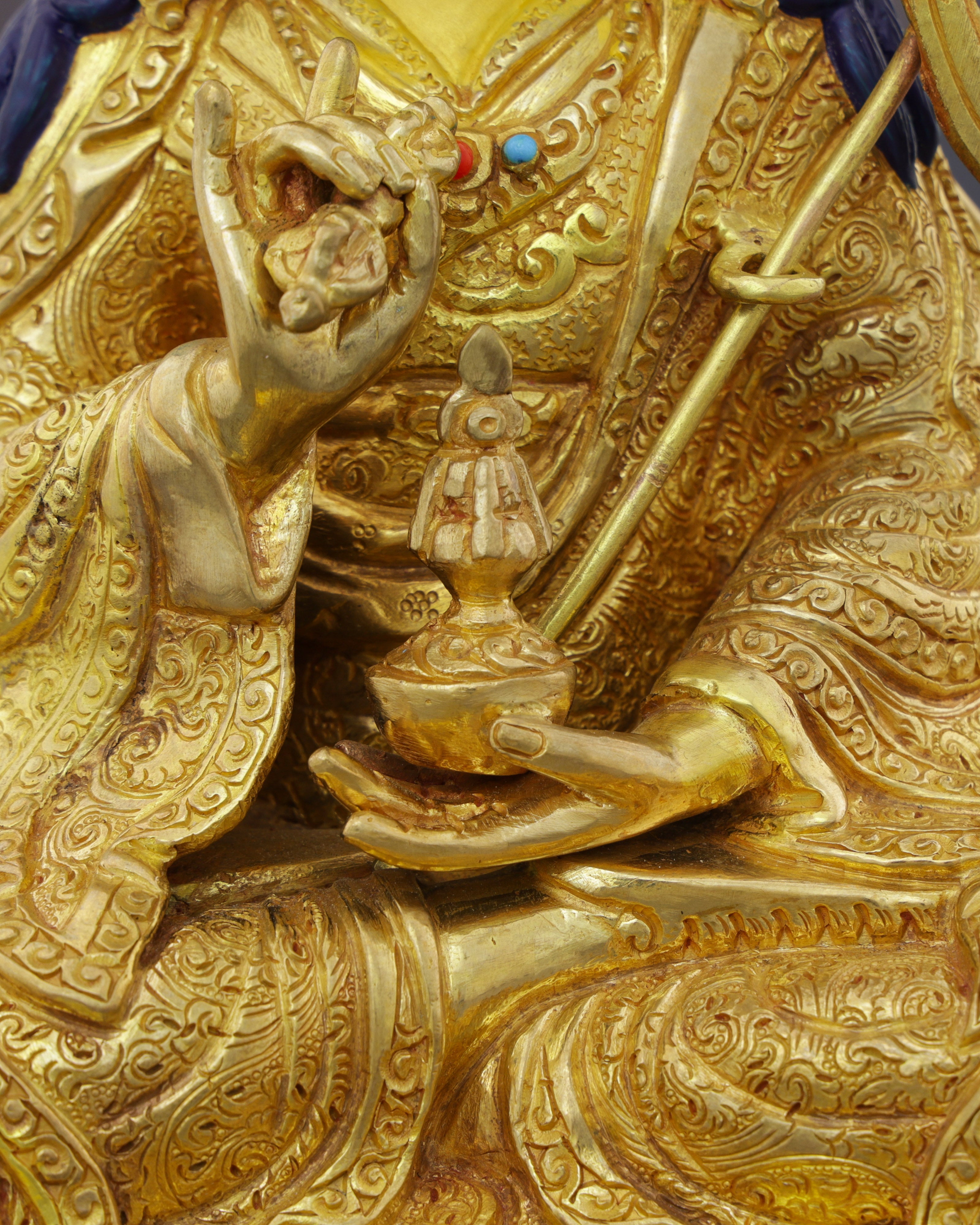Magnificent Guru Tsokye Dorje Statue | Golden Embodiment of Enlightened Power