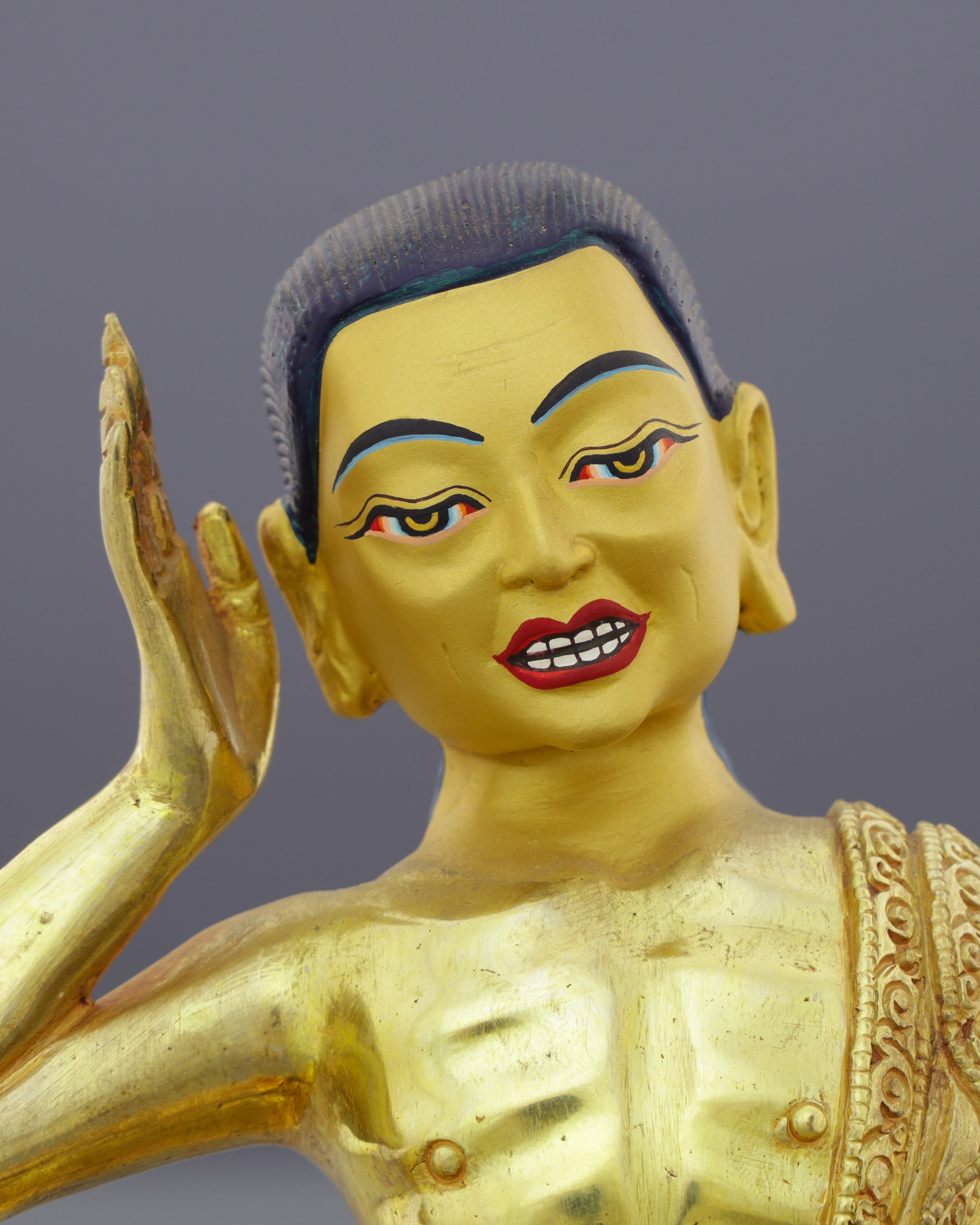Exquisite 24K Gold Gilded Milarepa Statue | Tibet's Greatest Yogi and Poet Saint
